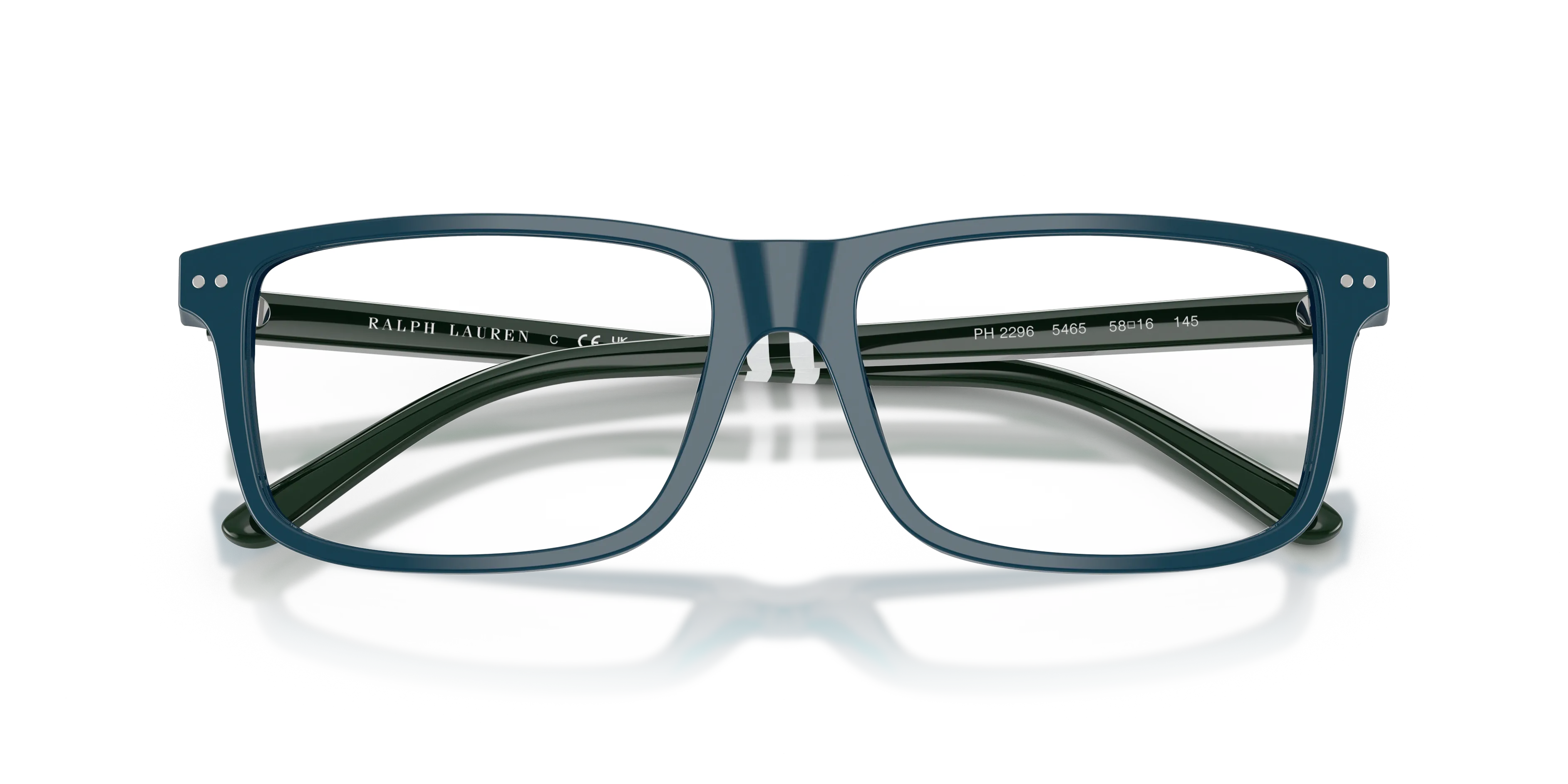 Polo Ralph Lauren PH2296 5465 Montature da vista Acetato Blu Squadrata Normale - immagine 2