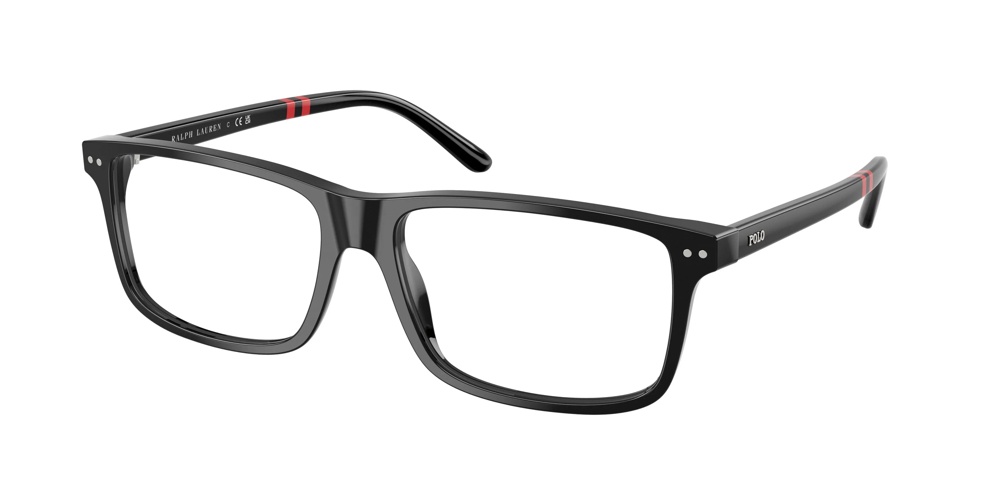 Polo Ralph Lauren PH2296 5001 Montature da vista Acetato Nero Squadrata Normale - immagine 1
