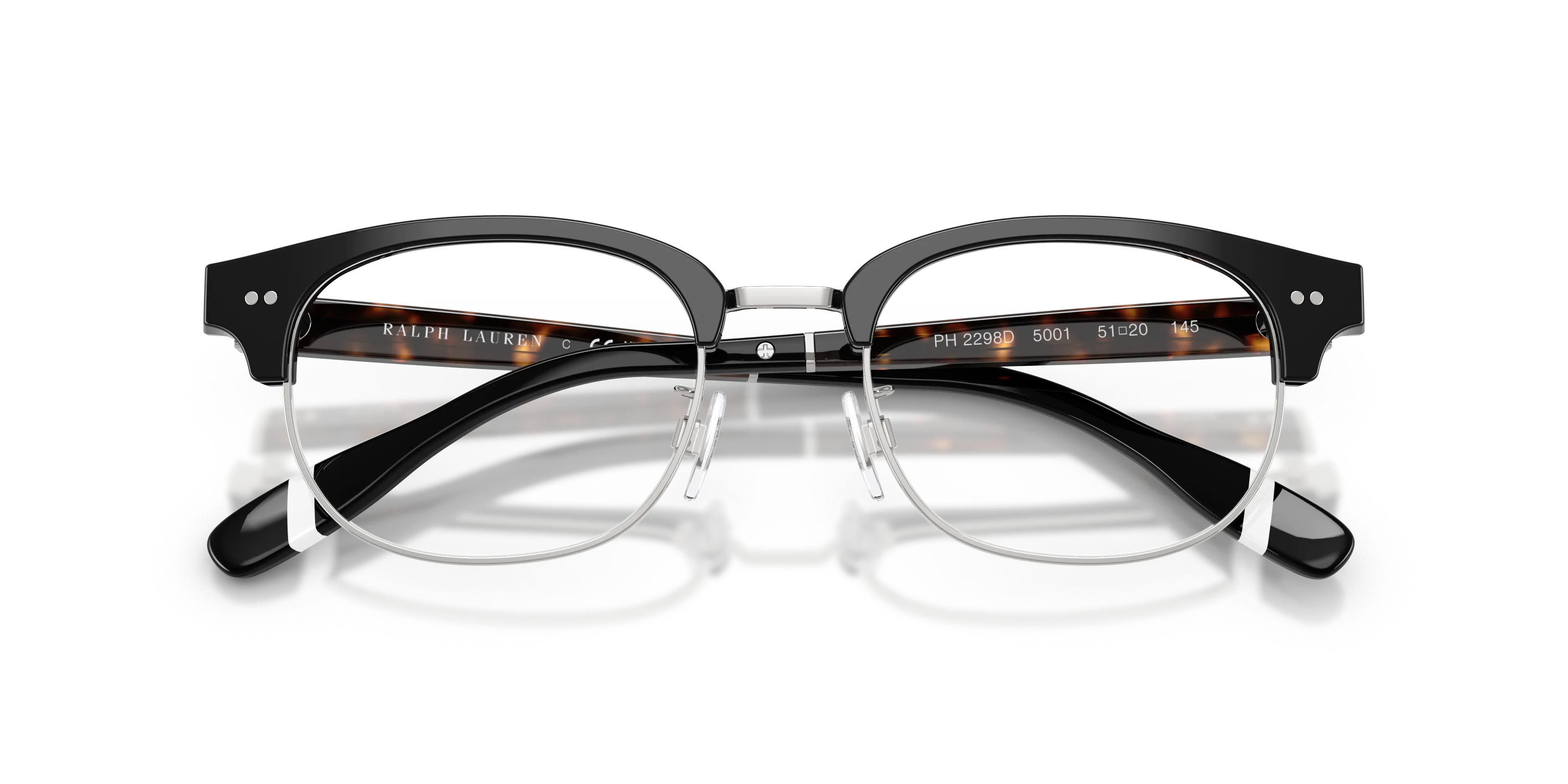 Polo Ralph Lauren PH2298D 5001 Montature da vista Acetato Nero Squadrata Normale - immagine 2