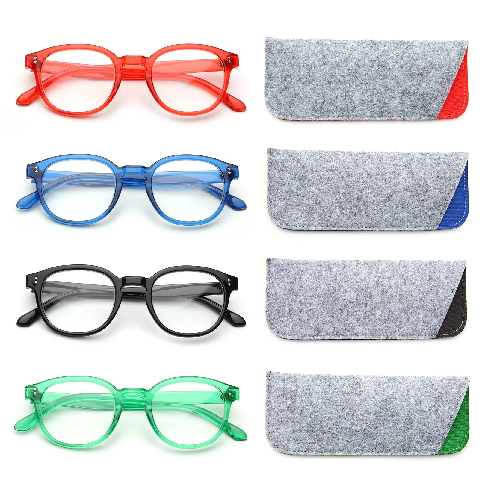 Vitallite Unisex MOD. 523 Occhiali da lettura Acetato Blu Rotonda - immagine 3