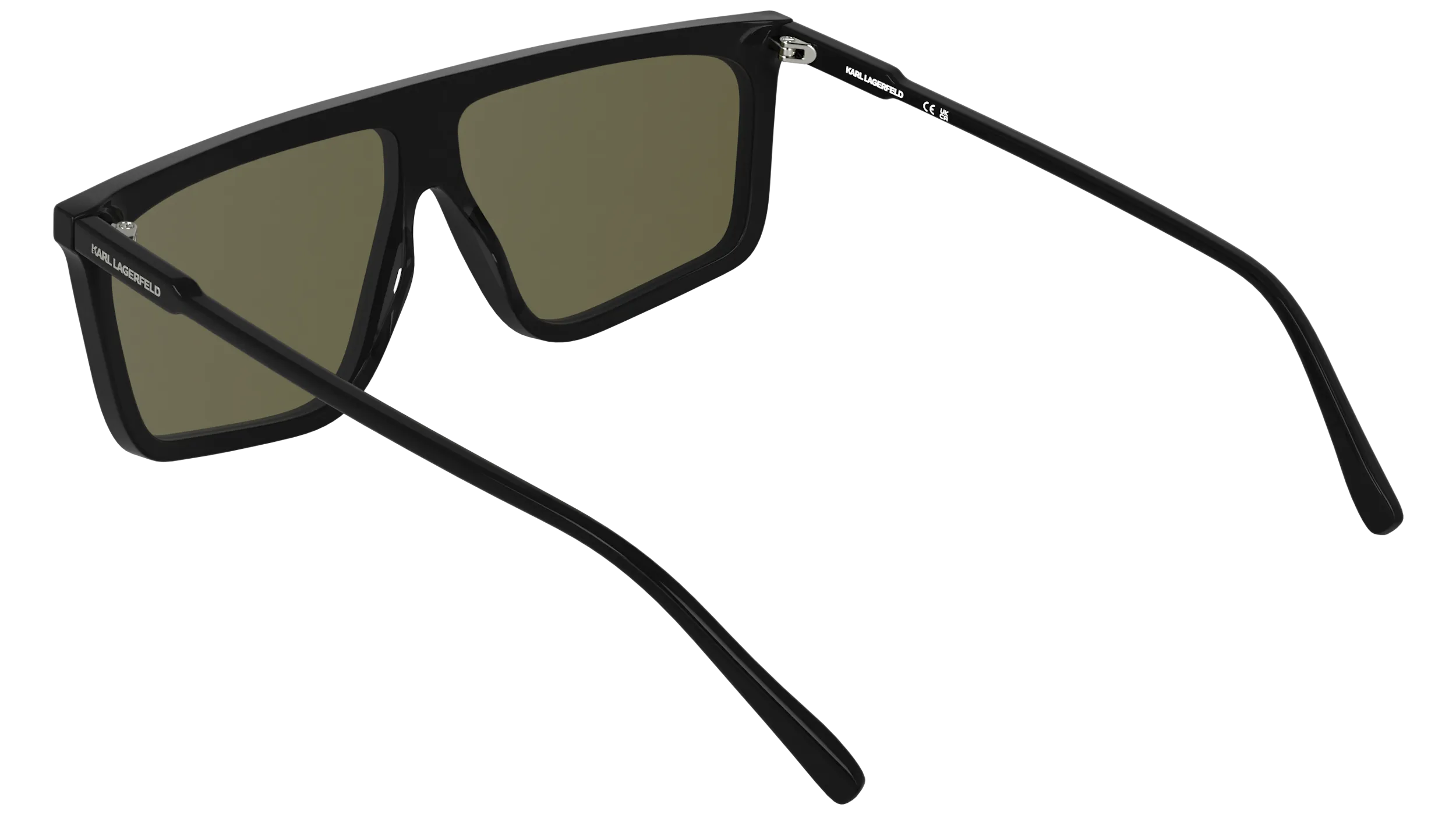Karl Lagerfeld KL6210S 001 Occhiali da sole Acetato Nero Marrone Squadrata Normale - immagine 4
