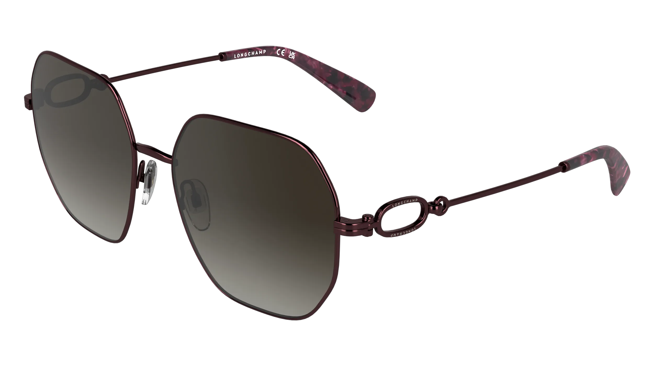 LONGCHAMP LO187S 601 Occhiali da sole Metallo Bordeaux Squadrata Normale - immagine 1