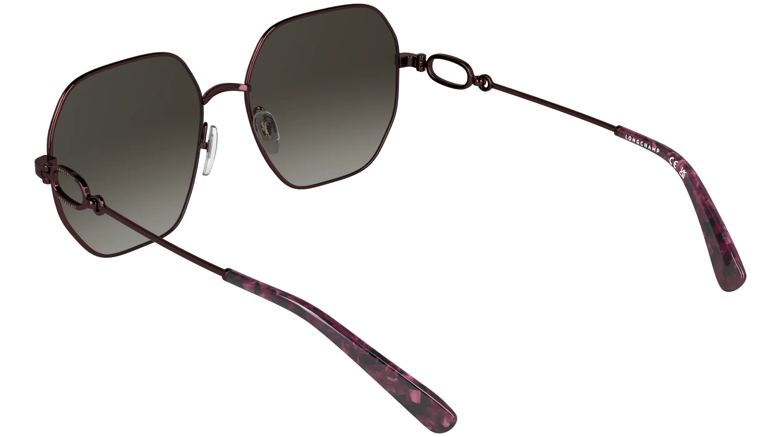 LONGCHAMP LO187S 601 Occhiali da sole Metallo Bordeaux Squadrata Normale - immagine 4