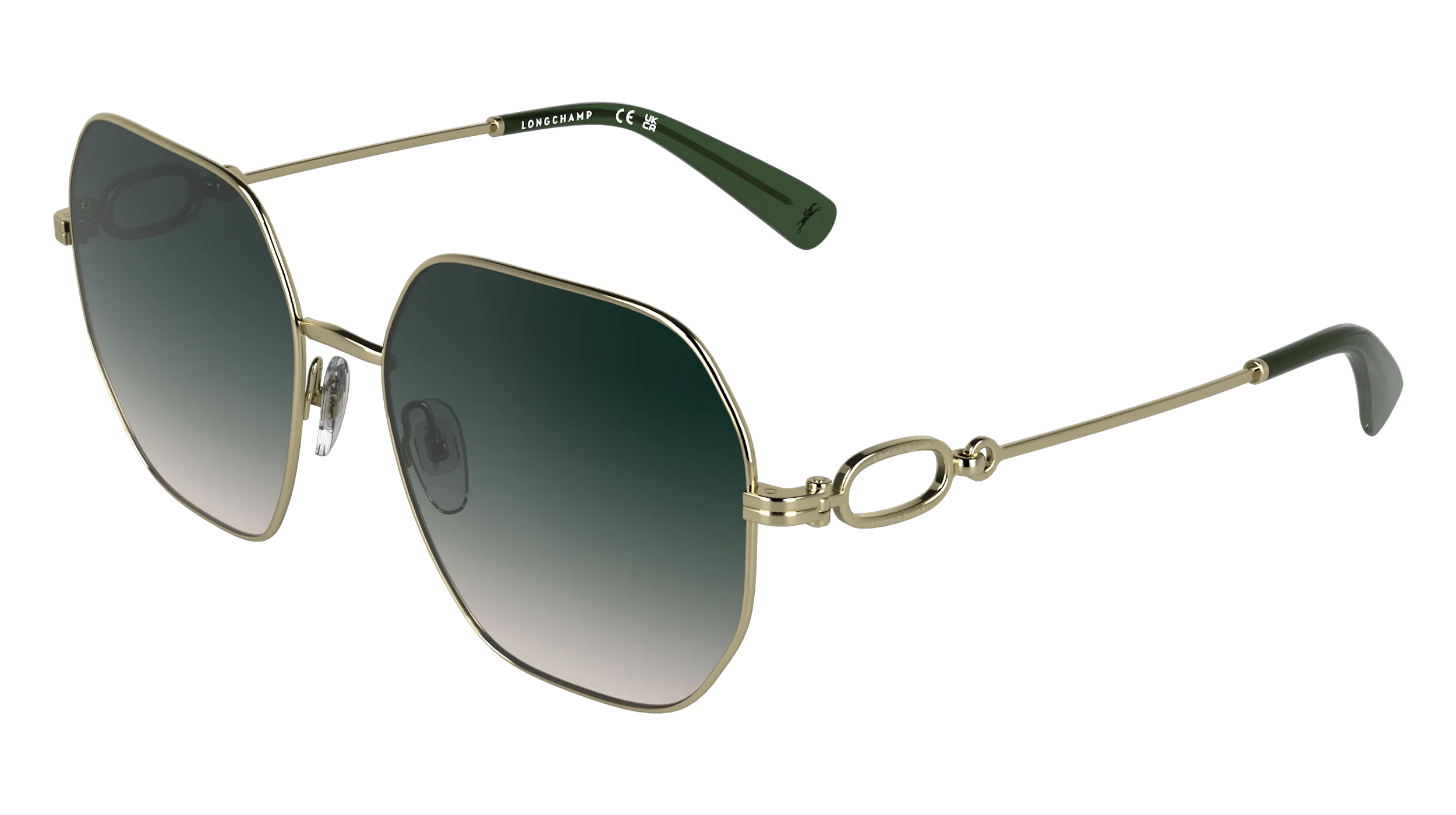 LONGCHAMP LO187S 725 Occhiali da sole Metallo Verde Squadrata Normale - immagine 1