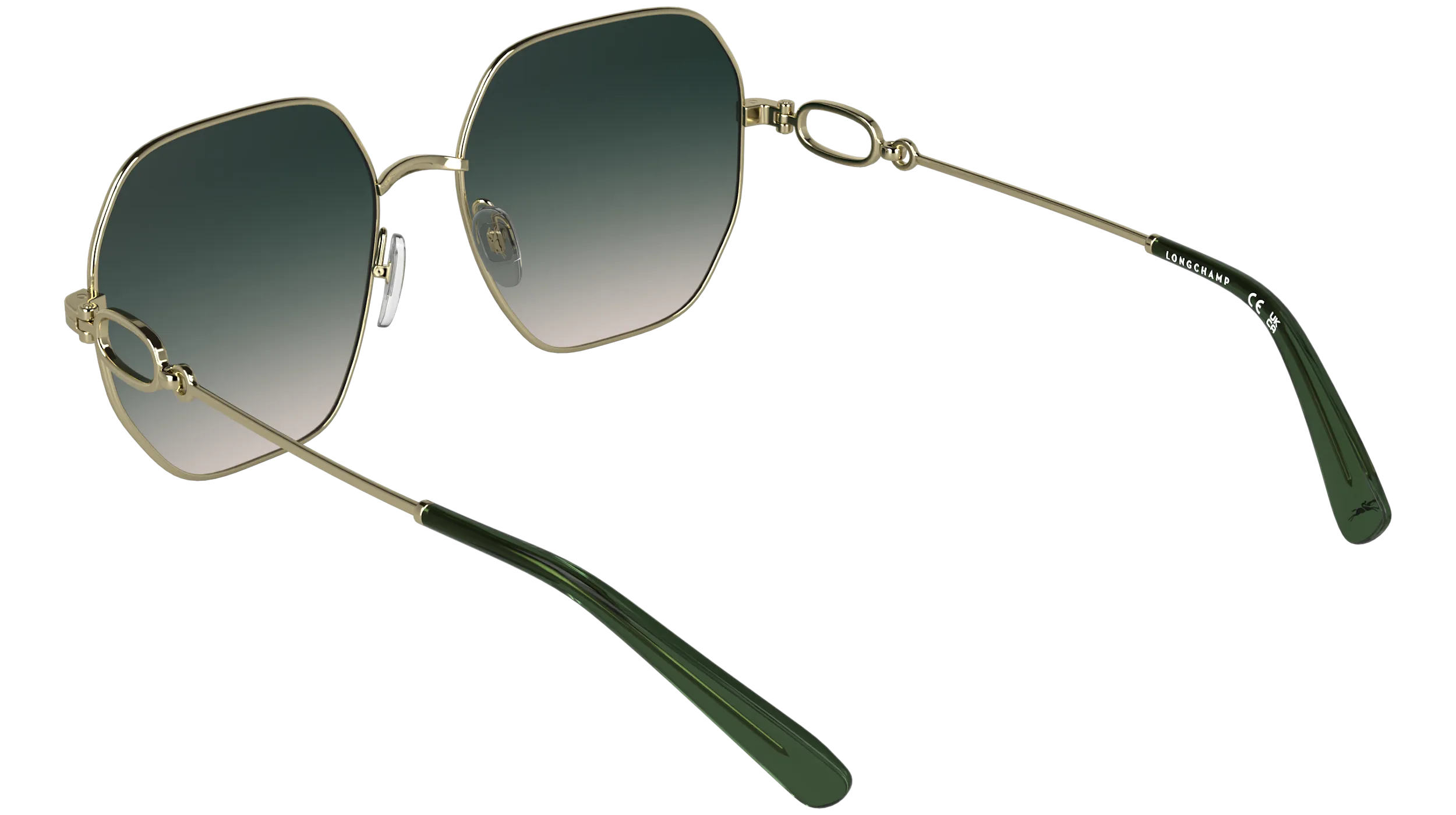 LONGCHAMP LO187S 725 Occhiali da sole Metallo Verde Squadrata Normale - immagine 4