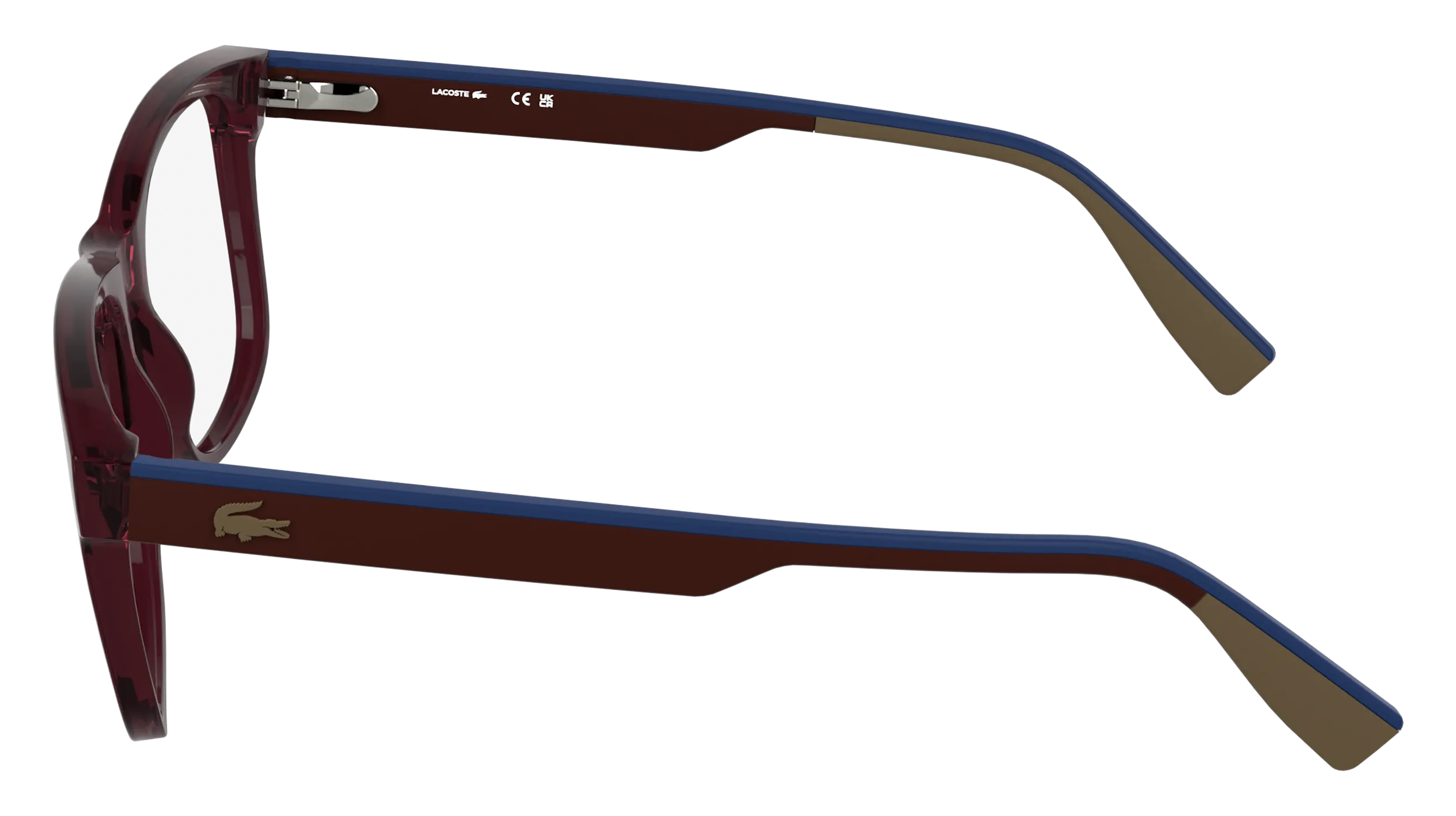 Lacoste L4004 601 Montature da vista Bio-iniettato Bordeaux Squadrata Normale - immagine 3