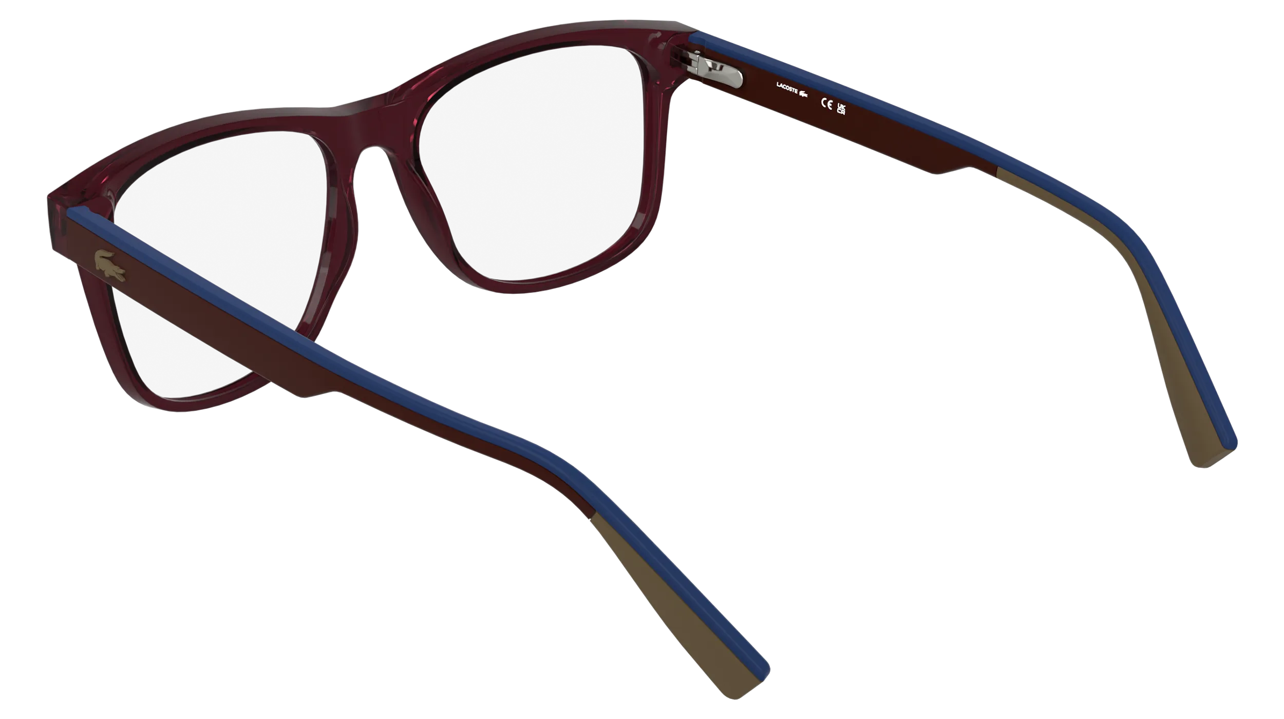 Lacoste L4004 601 Montature da vista Bio-iniettato Bordeaux Squadrata Normale - immagine 4