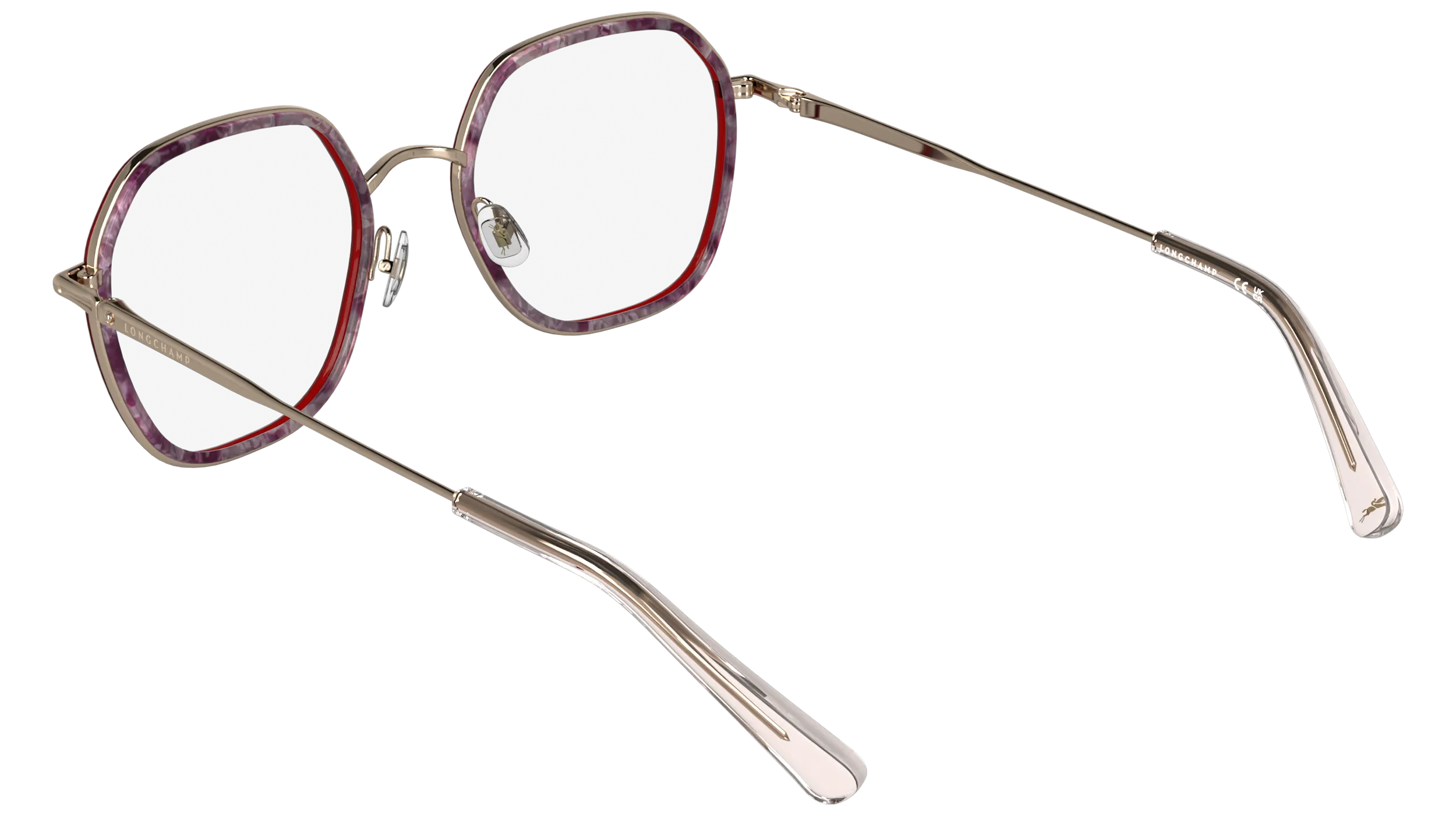 LONGCHAMP LO2183 641 Montature da vista Metallo Rosso Squadrata Normale - immagine 4
