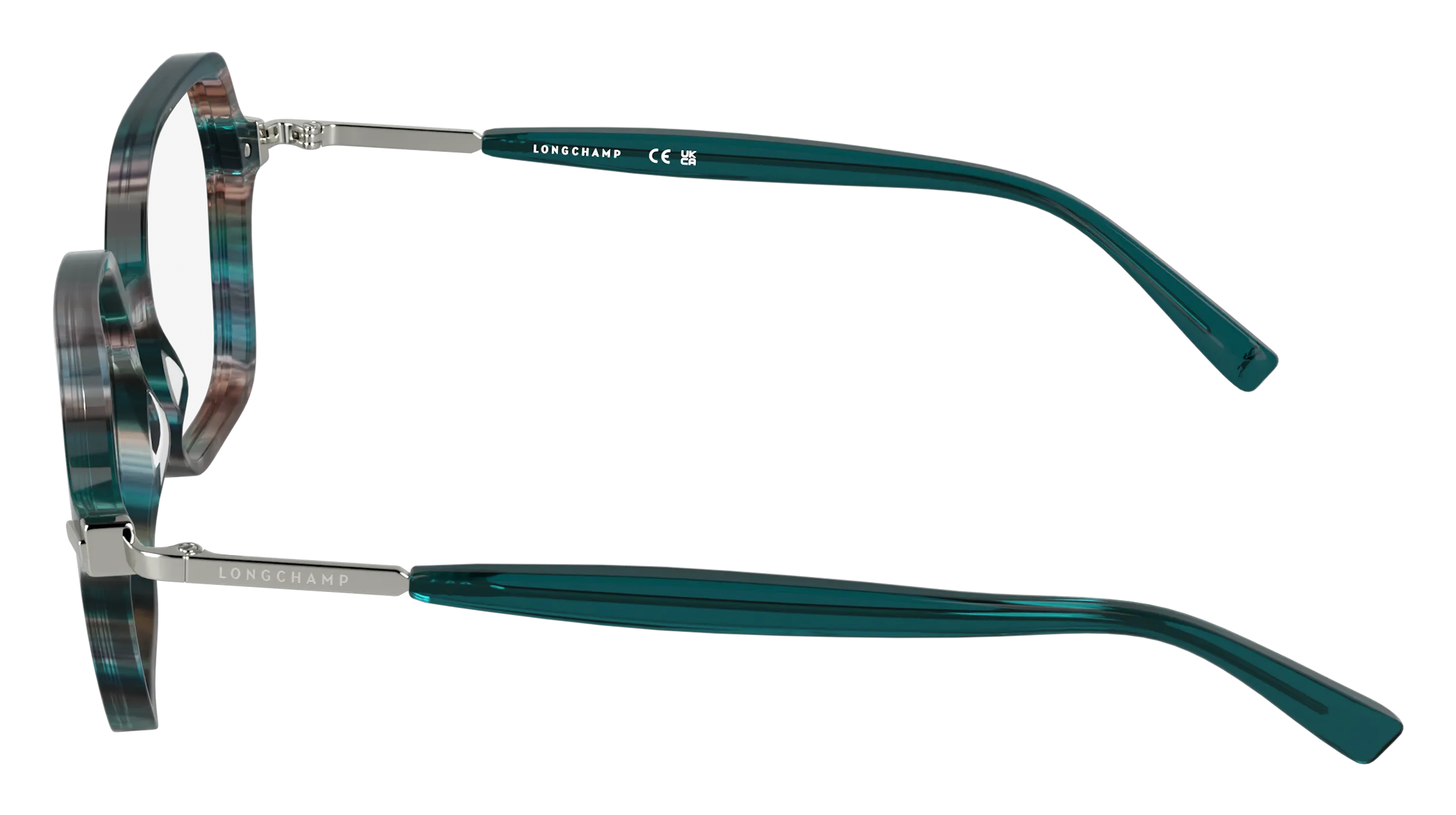 LONGCHAMP LO2782 427 Montature da vista Acetato Petrolio Squadrata Normale - immagine 3