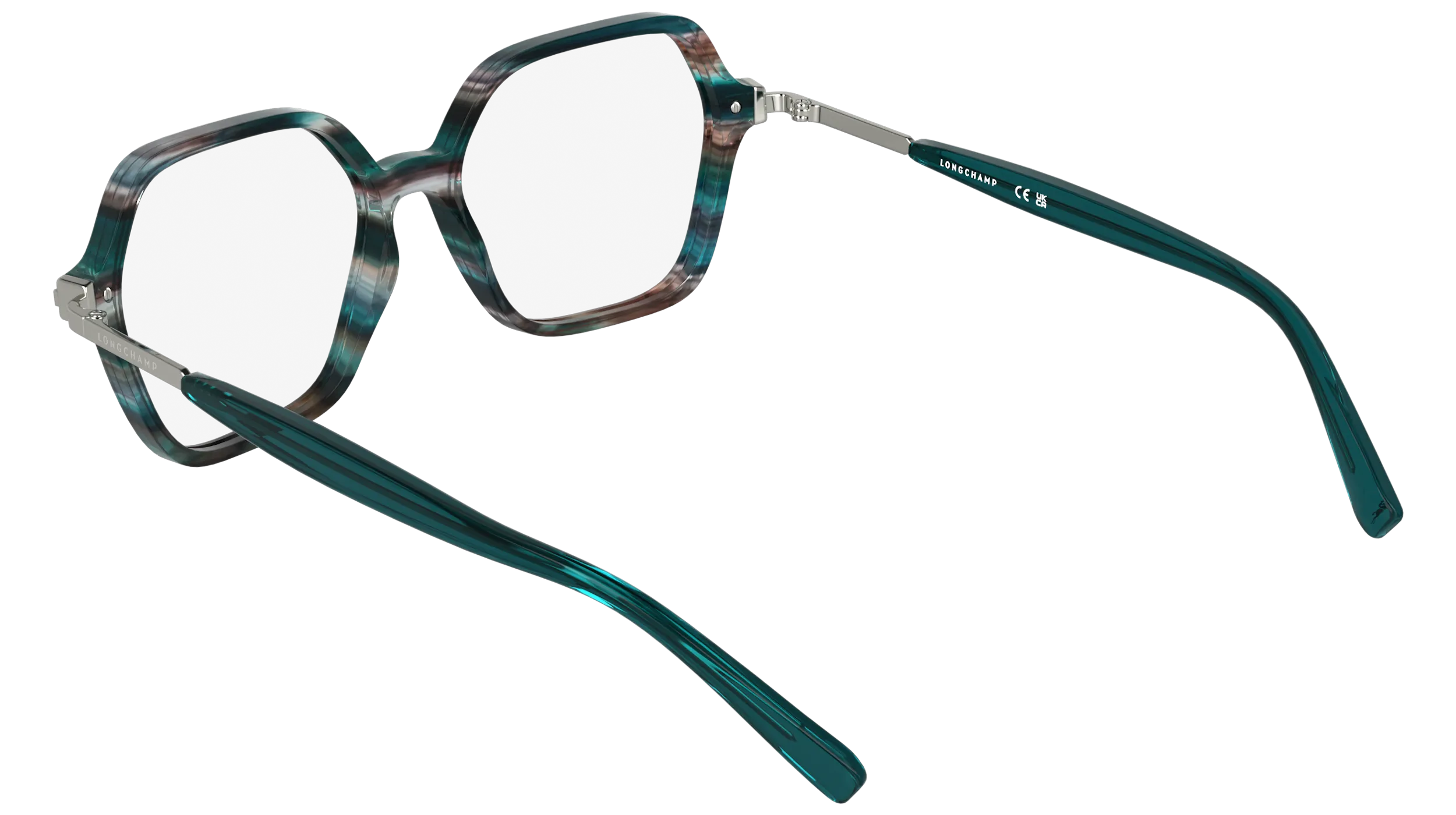 LONGCHAMP LO2782 427 Montature da vista Acetato Petrolio Squadrata Normale - immagine 4