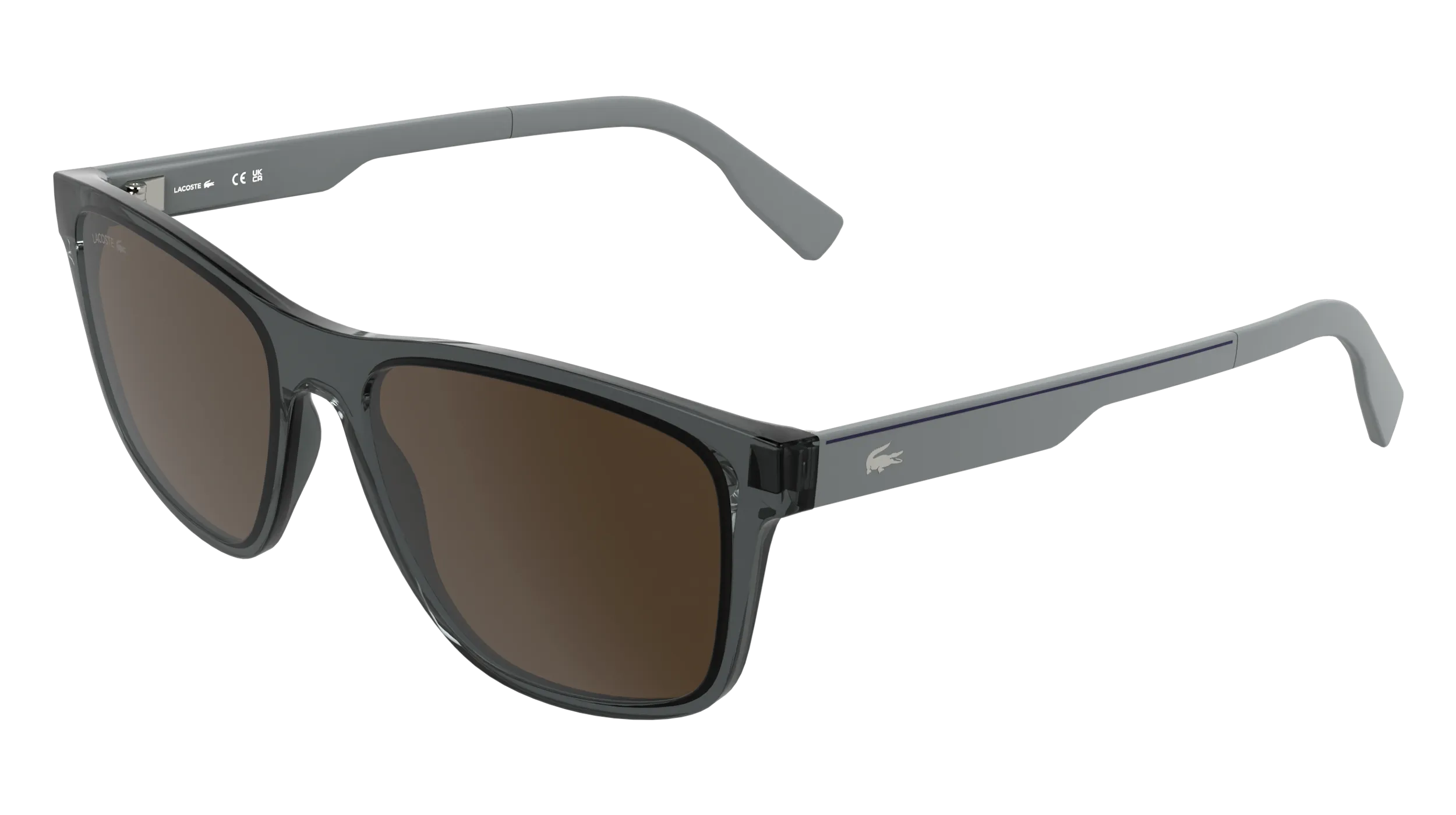 Lacoste L6078S 035 Occhiali da sole Bio-iniettato Grigio Marrone Squadrata Normale - immagine 1