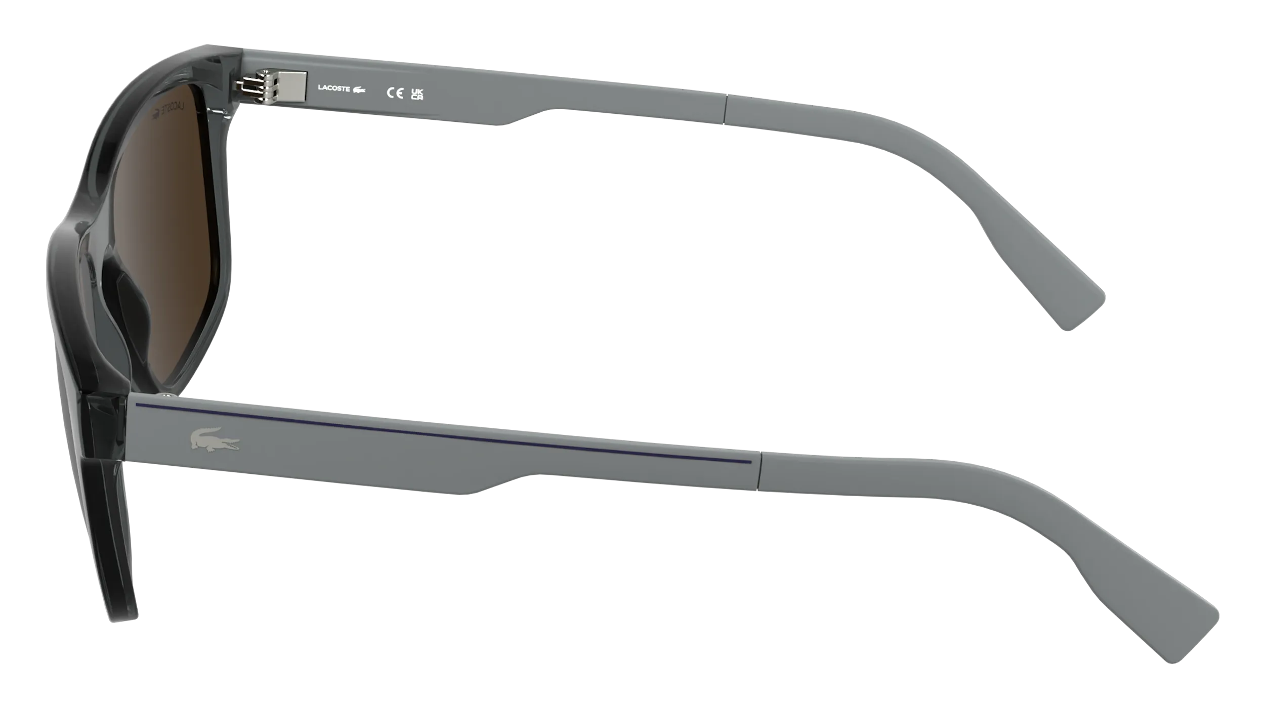 Lacoste L6078S 035 Occhiali da sole Bio-iniettato Grigio Marrone Squadrata Normale - immagine 3