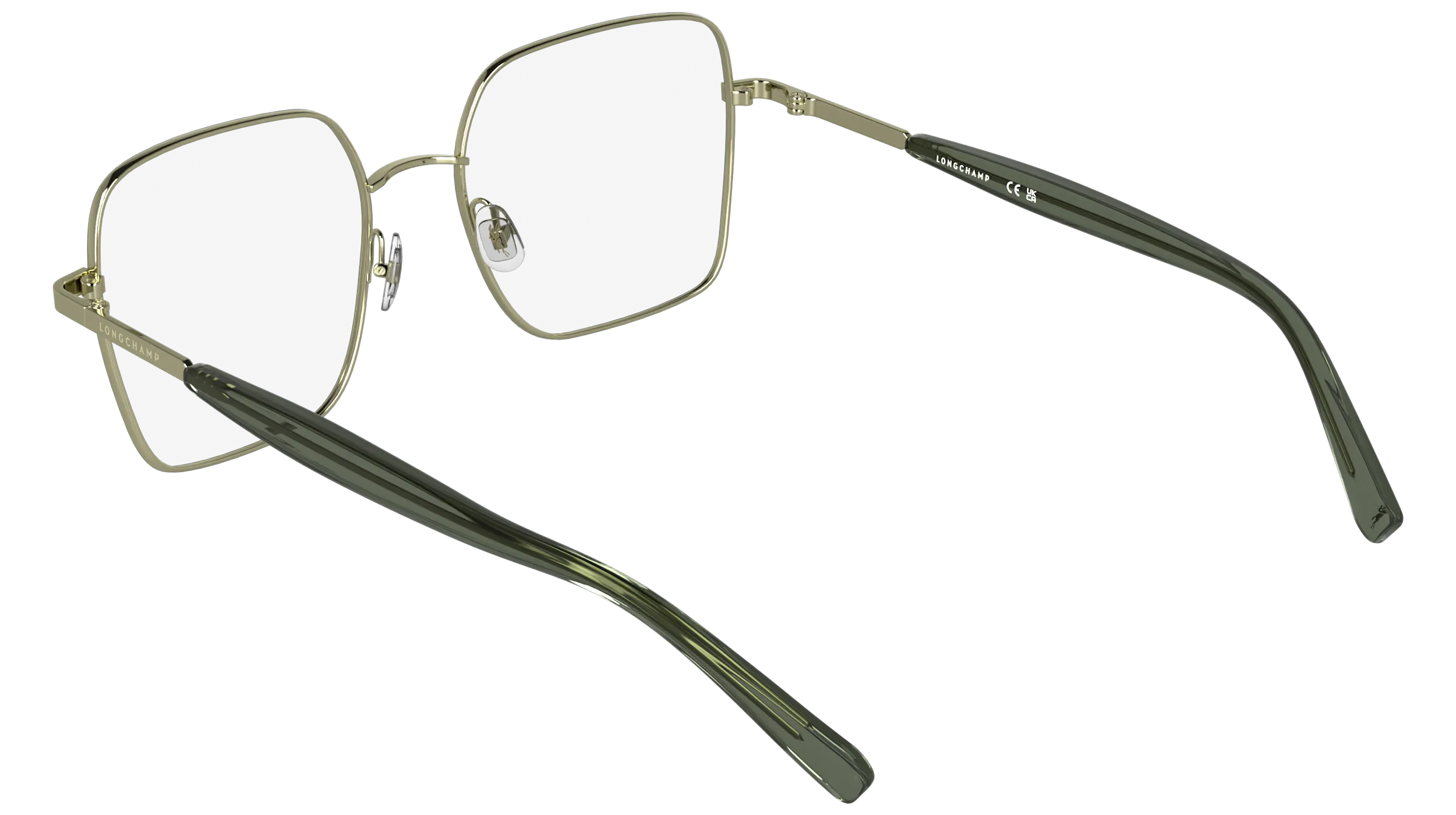 LONGCHAMP LO2181 319 Montature da vista Metallo Verde Squadrata Normale - immagine 4