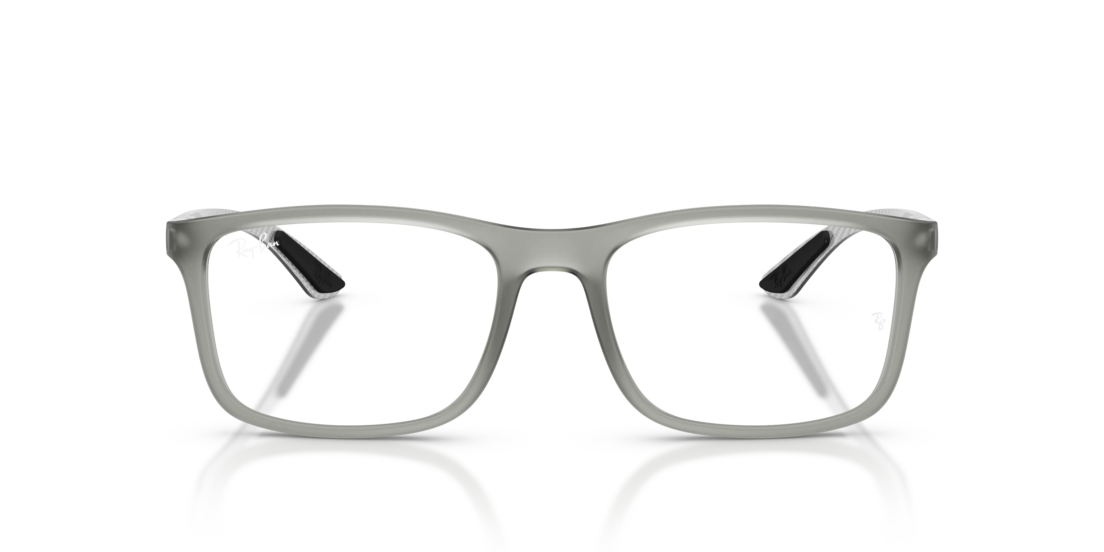 Ray - Ban RX8908 5244 Montature da vista Nylon Grigio Trasparente Squadrata Normale - immagine 3