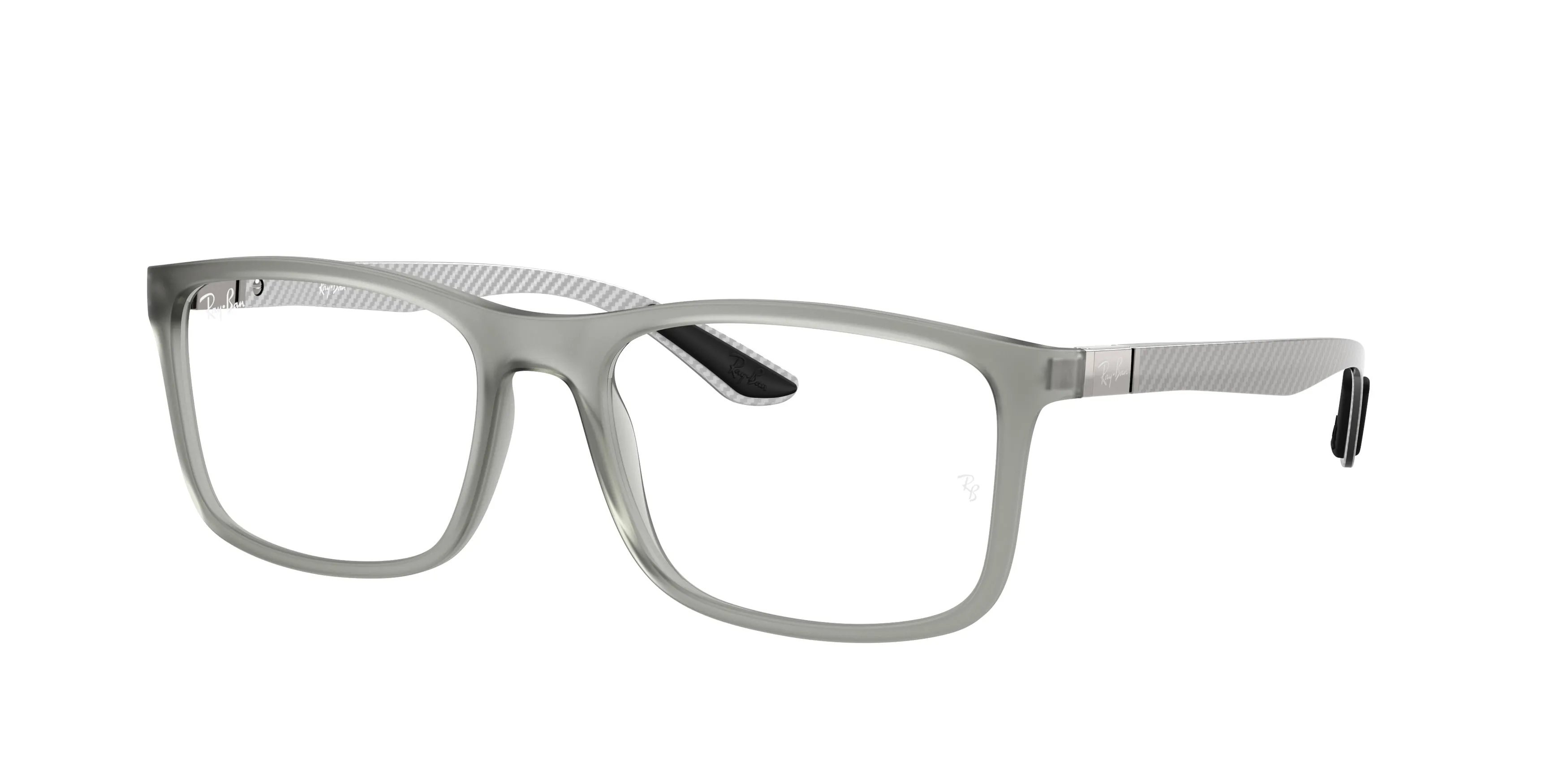 Ray - Ban RX8908 5244 Montature da vista Nylon Grigio Trasparente Squadrata Normale - immagine 1