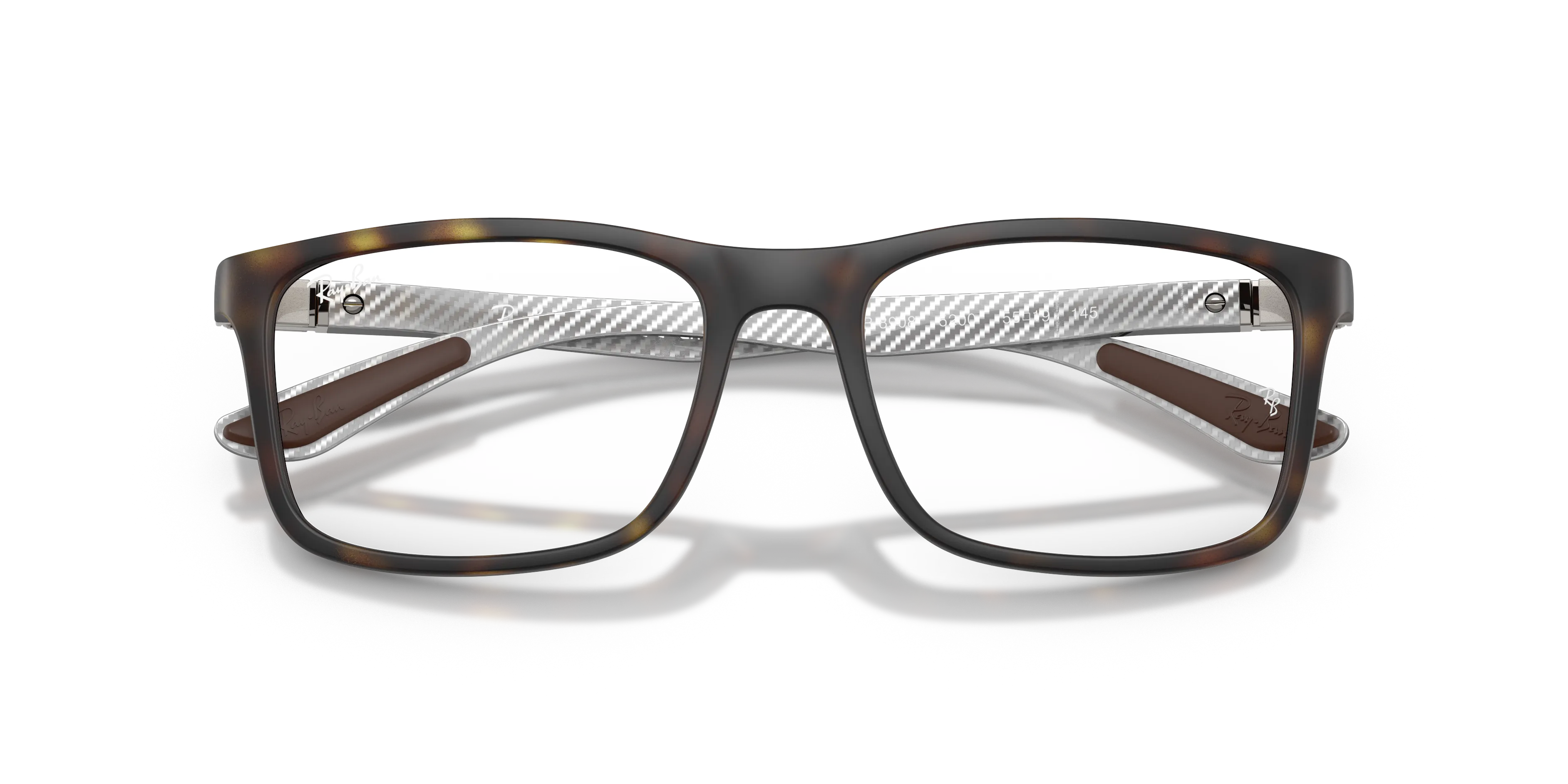 Ray - Ban RX8908 5200 Montature da vista Nylon Tartaruga Trasparente Squadrata Normale - immagine 2