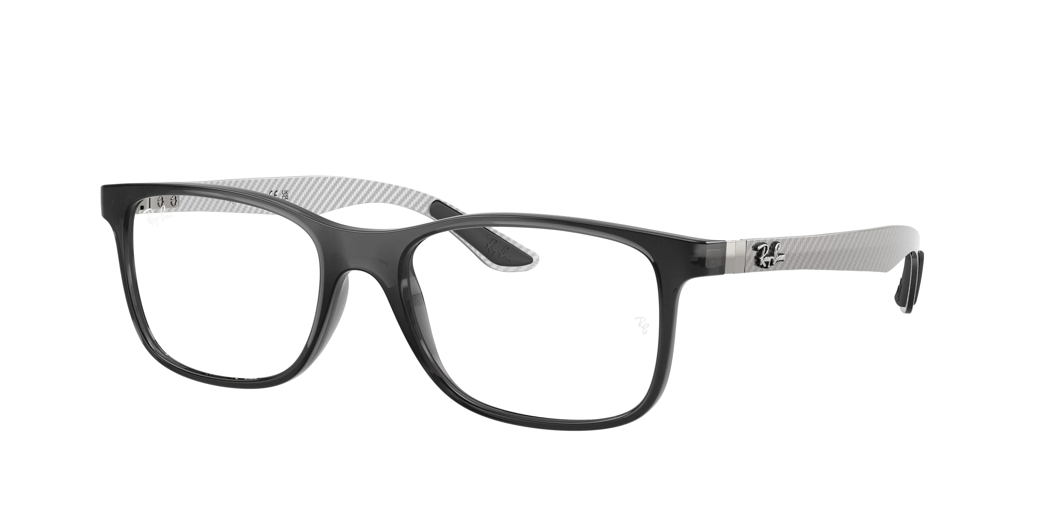 Ray - Ban RX8903 8061 Montature da vista Iniettato Grigio Trasparente Squadrata Normale - immagine 1