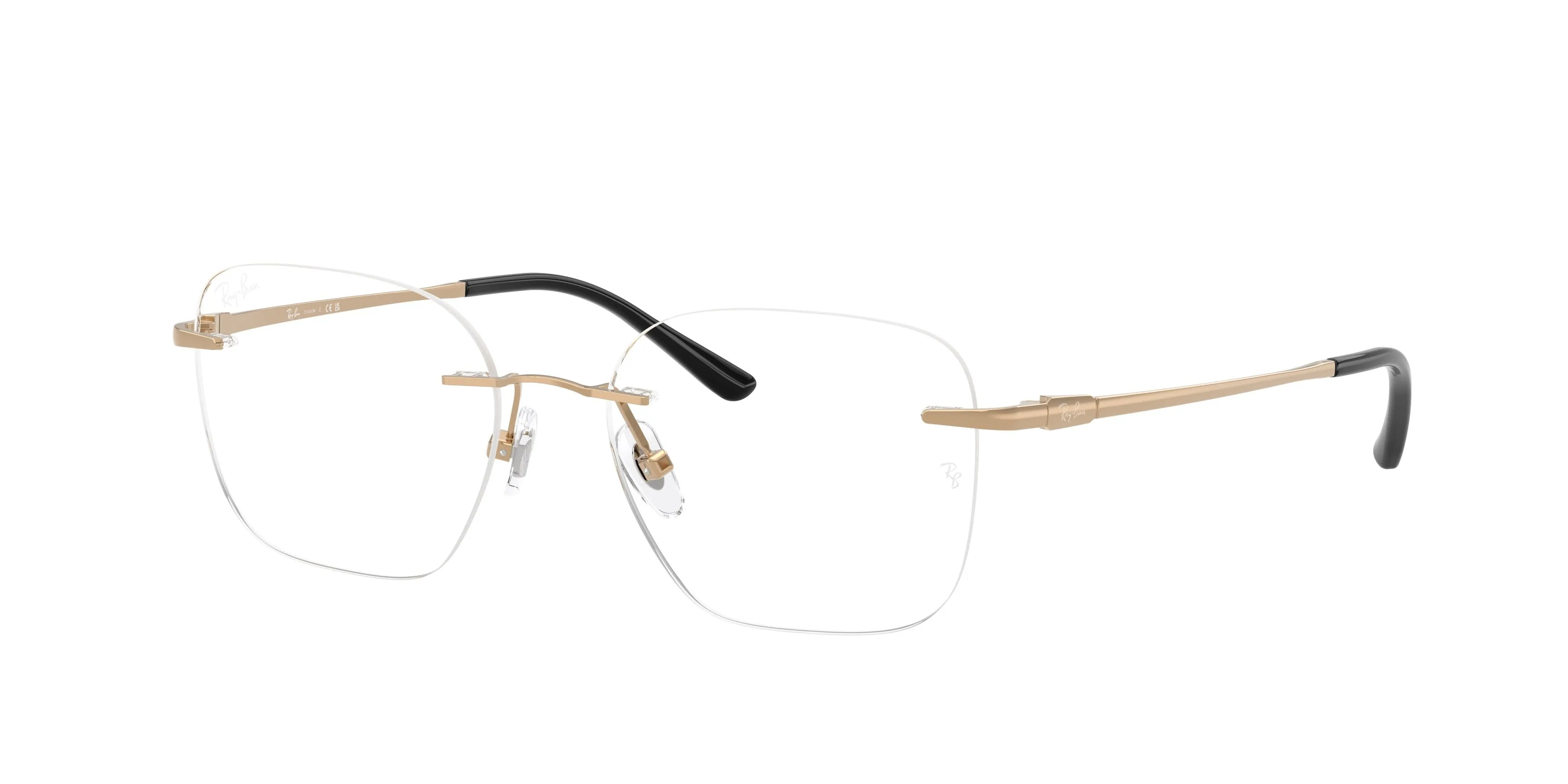 Ray - Ban RX8783D 1248 Montature da vista Titanio Oro Trasparente Squadrata Normale - immagine 1