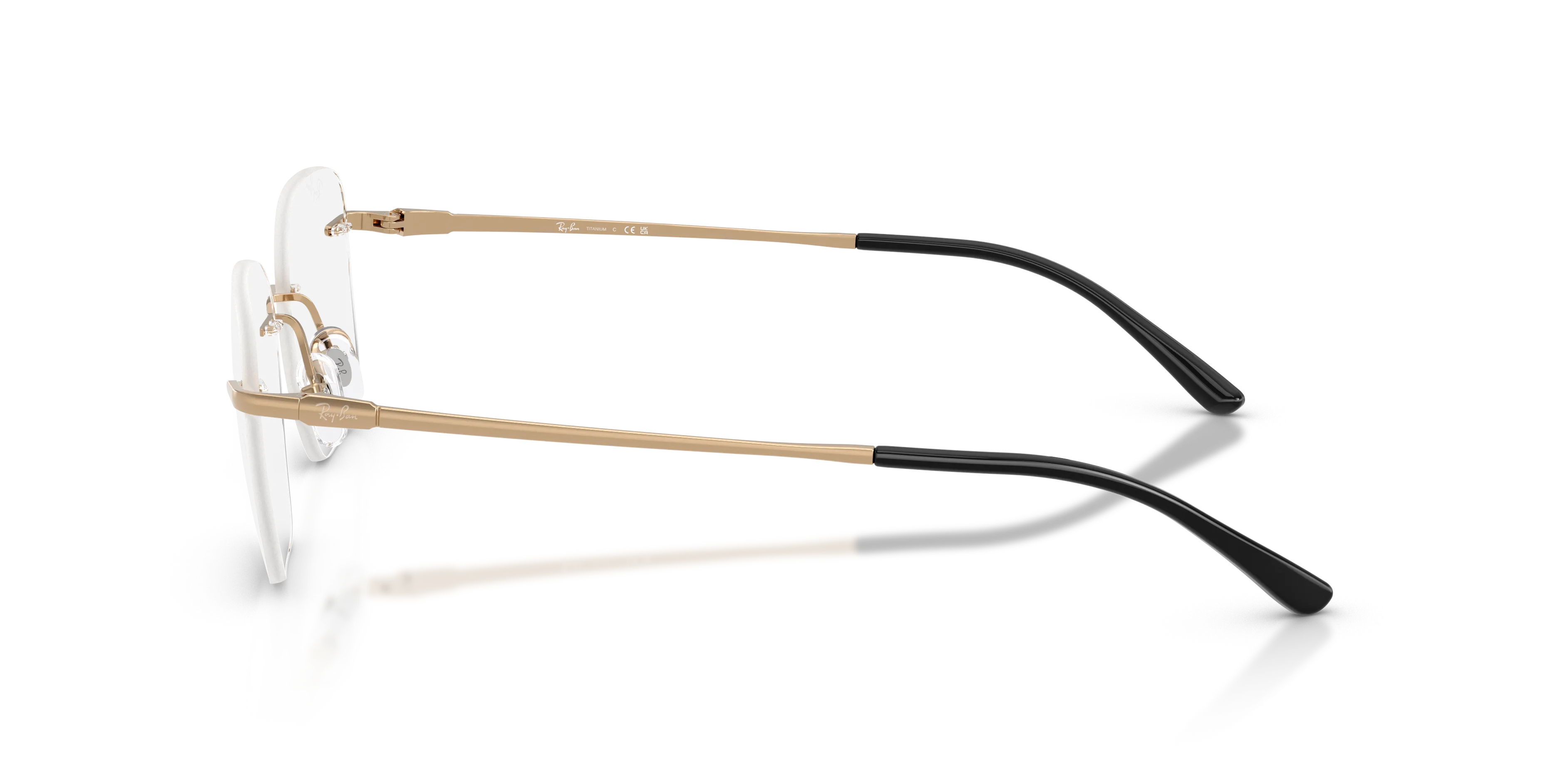 Ray - Ban RX8783D 1248 Montature da vista Titanio Oro Trasparente Squadrata Normale - immagine 4