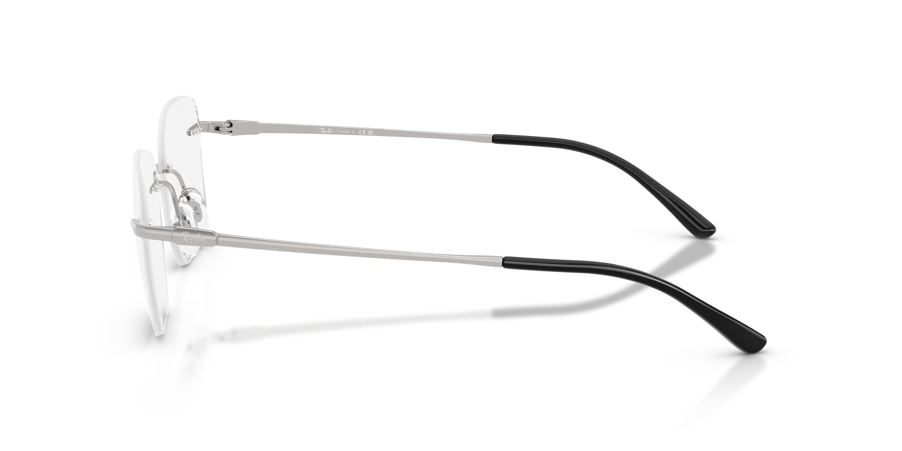 Ray - Ban RX8783D 1002 Montature da vista Titanio Argento Trasparente Squadrata Normale - immagine 4