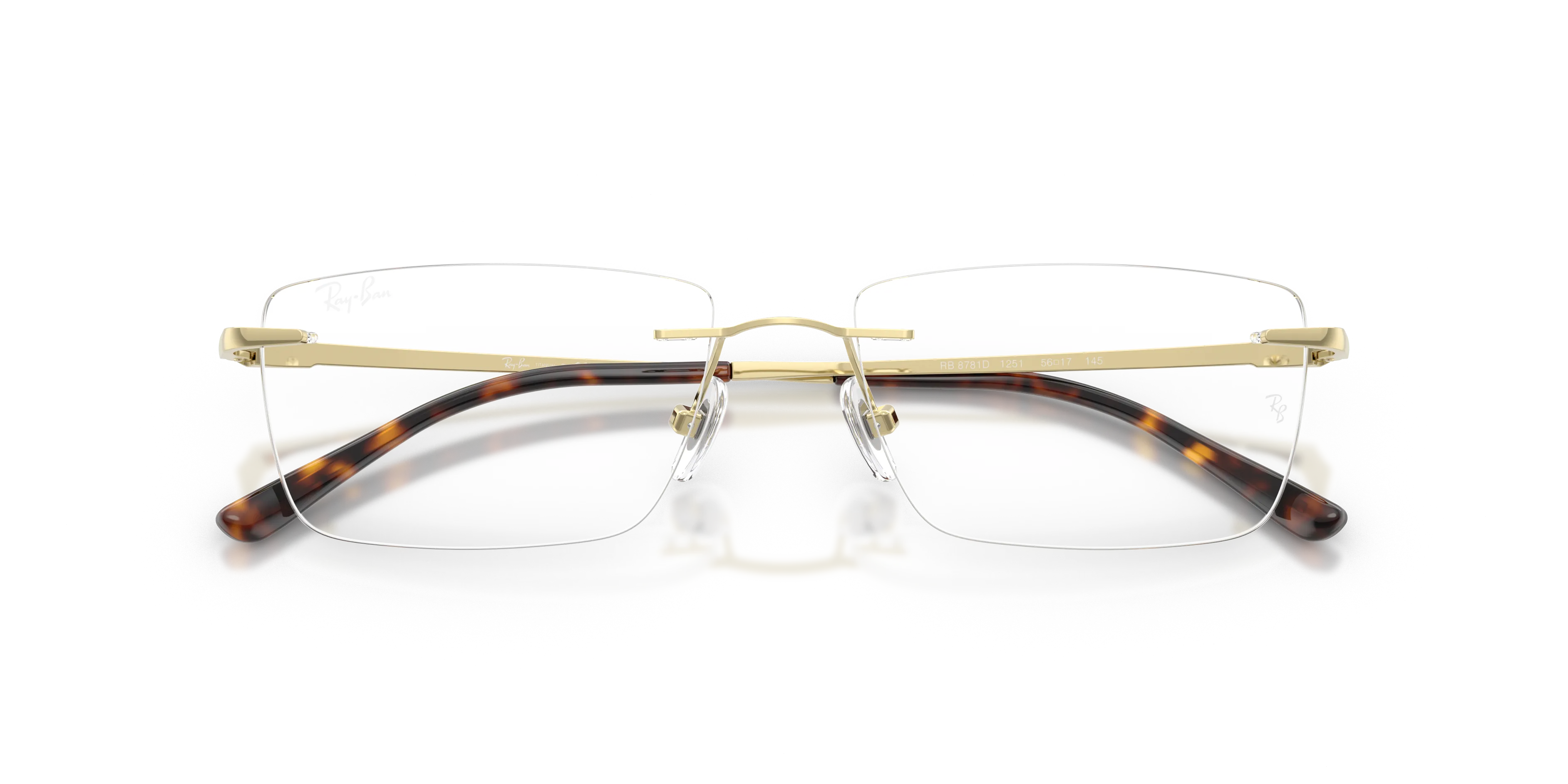 Ray - Ban RX8781D 1251 Montature da vista Titanio Oro Trasparente Squadrata Normale - immagine 2