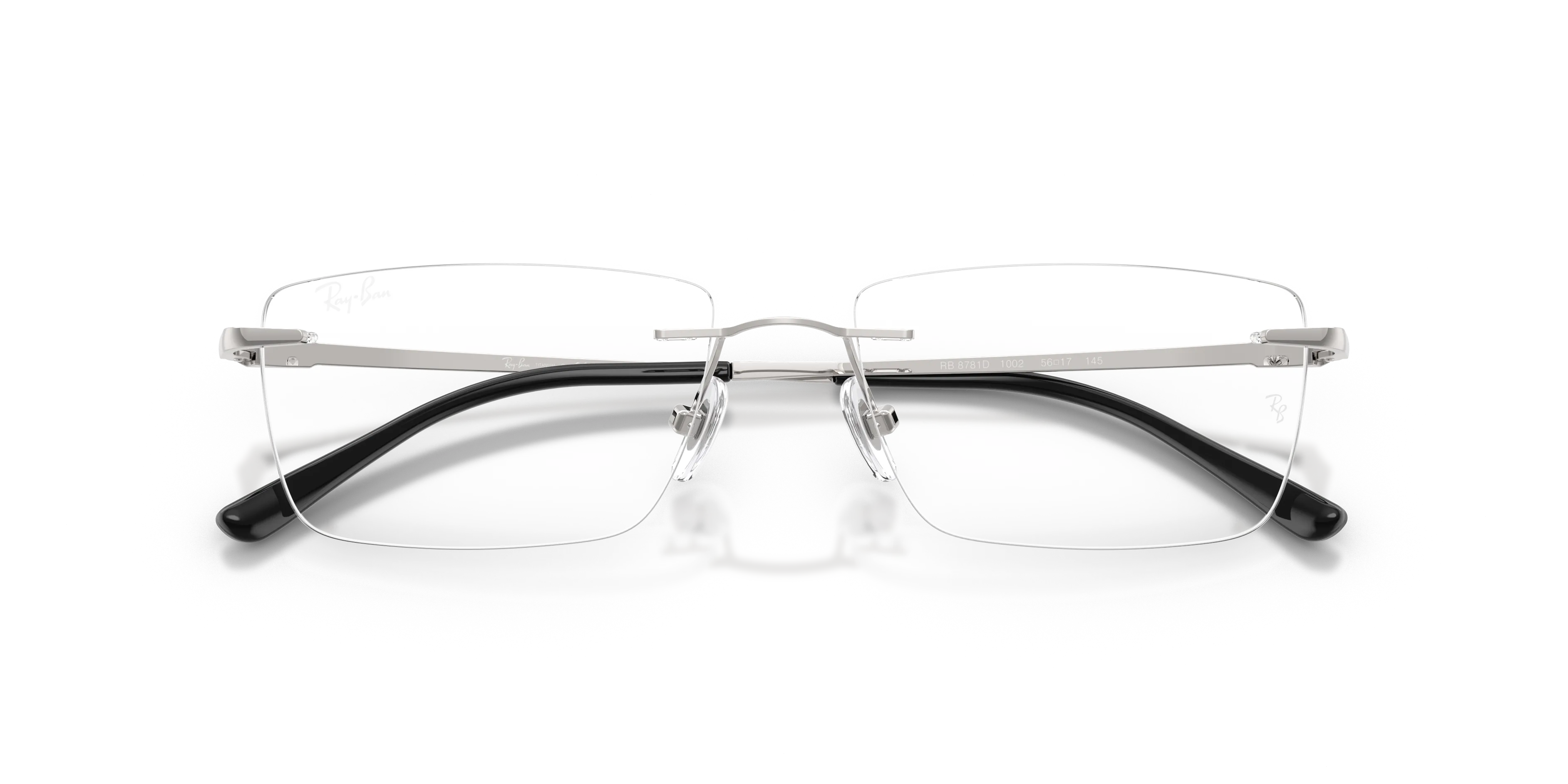 Ray - Ban RX8781D 1002 Montature da vista Titanio Argento Trasparente Squadrata Normale - immagine 2