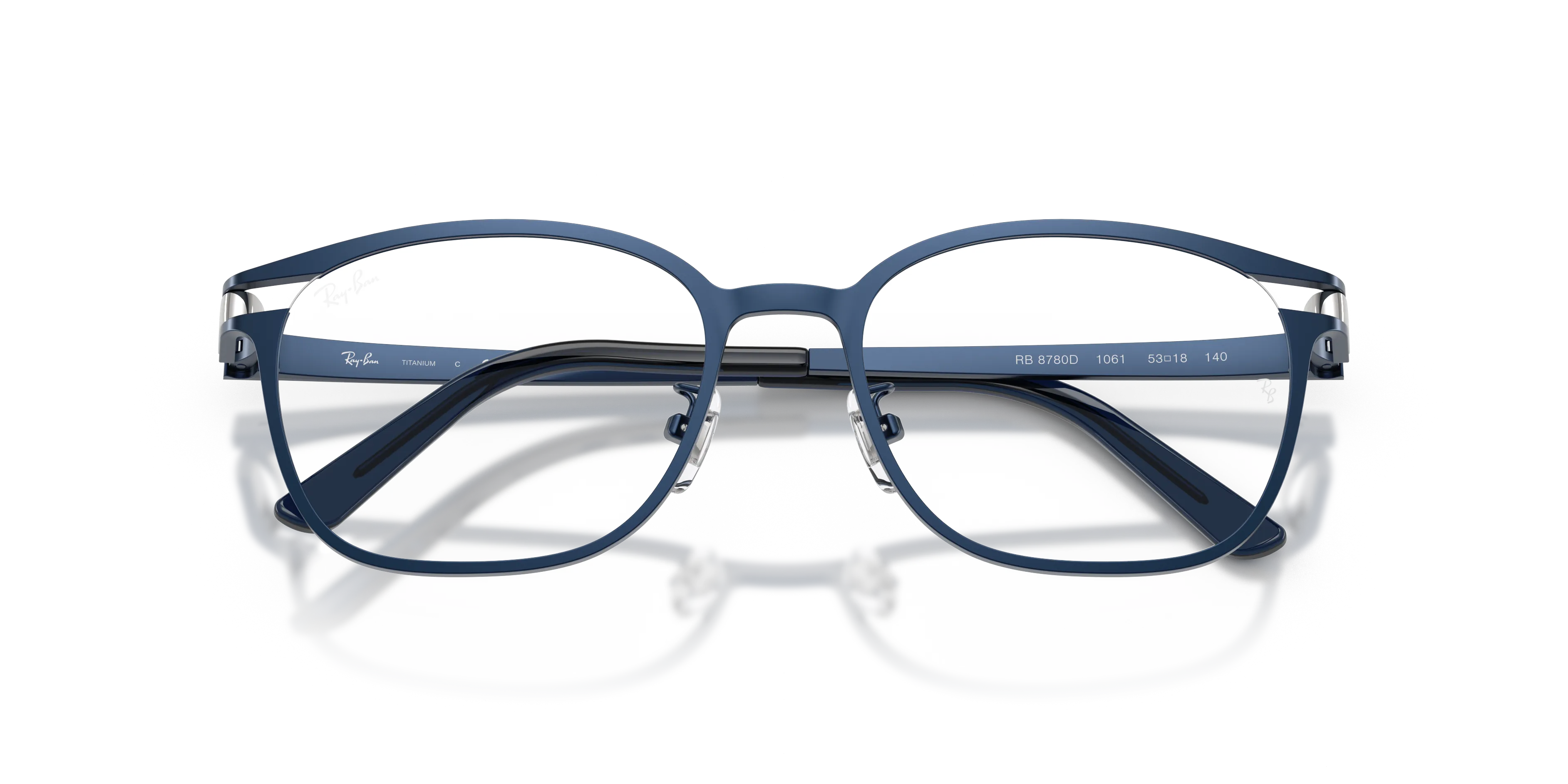 Ray - Ban RX8780D 1061 Montature da vista Titanio Blu Trasparente Squadrata Normale - immagine 2