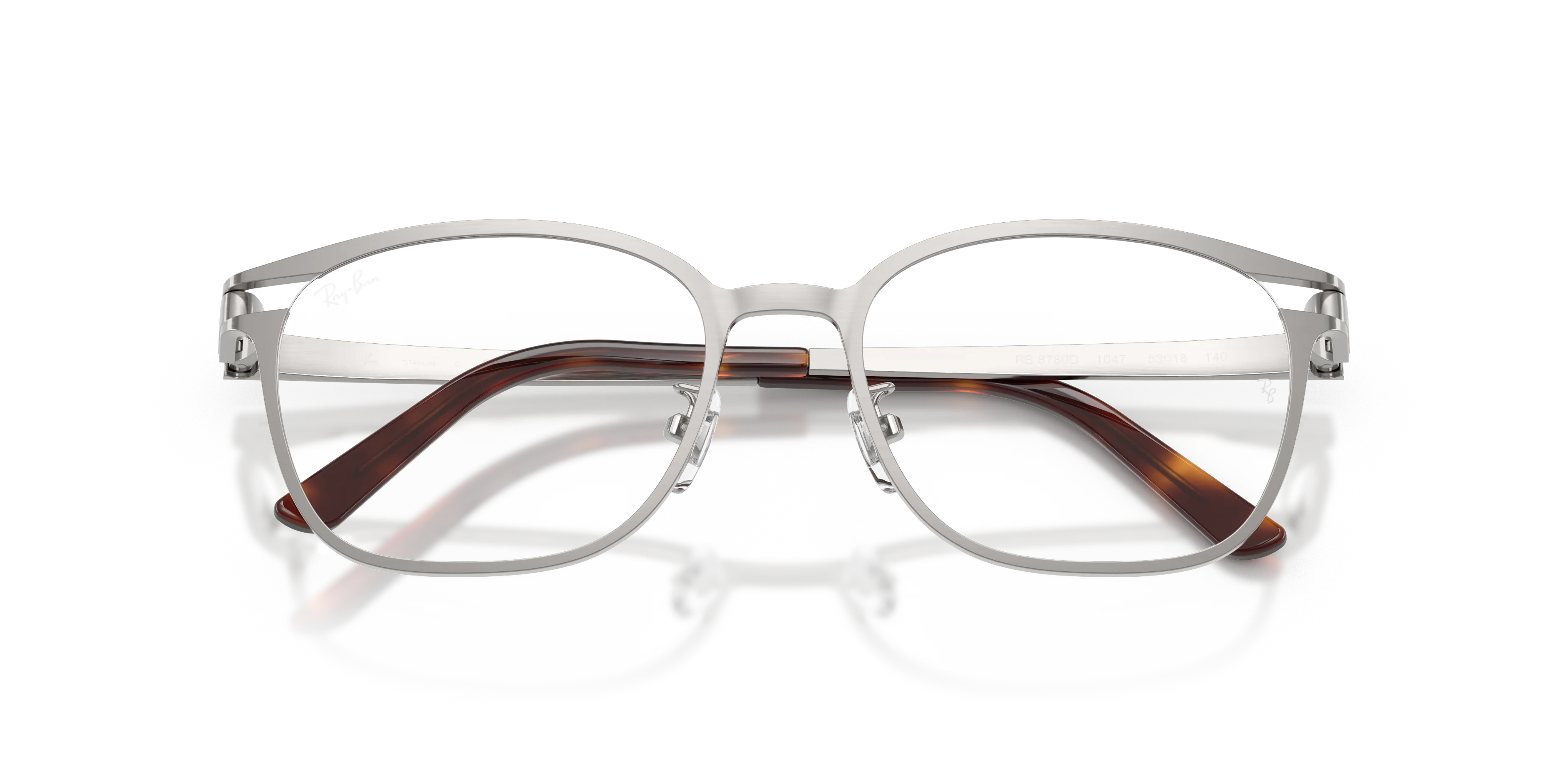 Ray - Ban RX8780D 1047 Montature da vista Titanio Grigio Trasparente Squadrata Normale - immagine 2