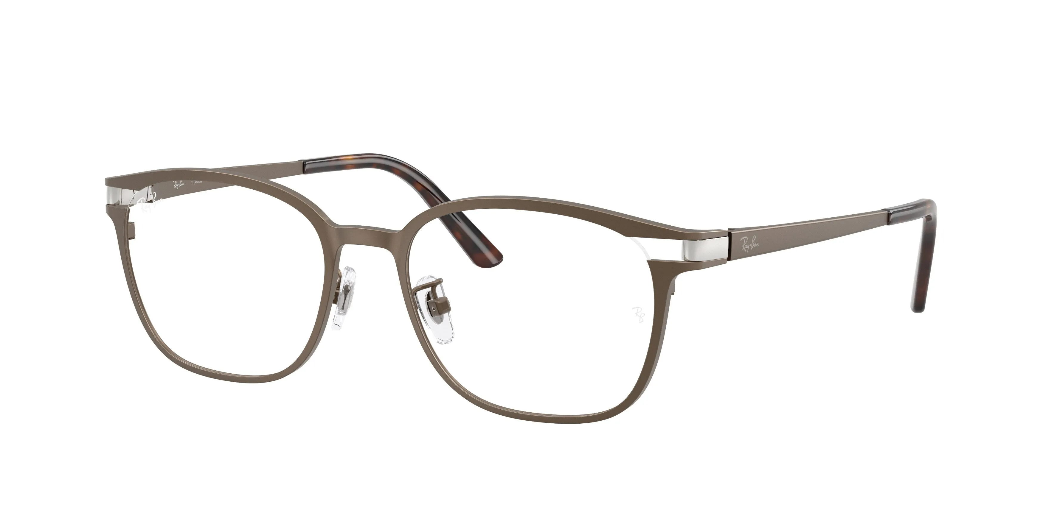 Ray - Ban RX8780D 1020 Montature da vista Titanio Marrone Trasparente Squadrata Normale - immagine 1