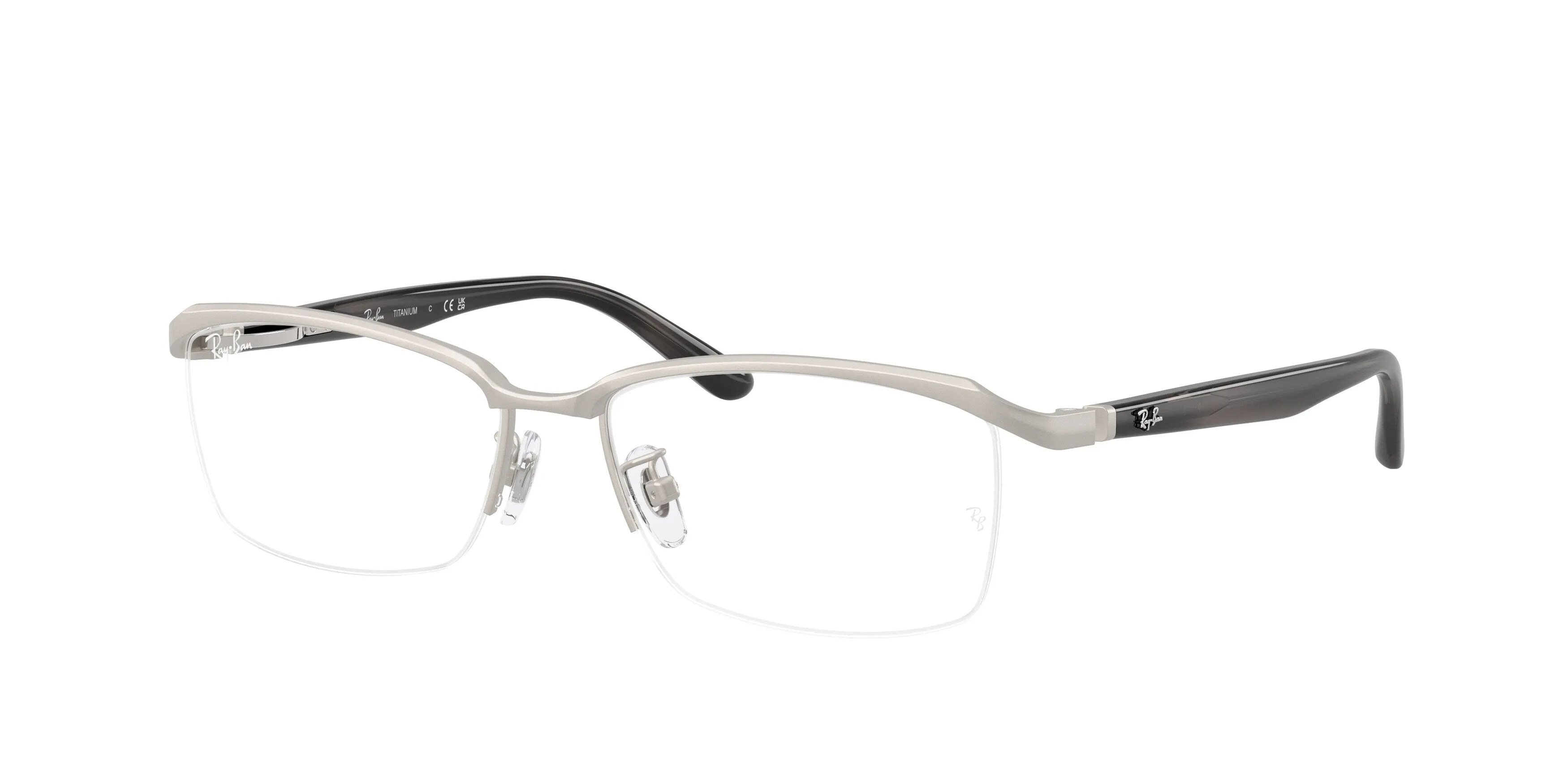 Ray - Ban RX8779D 1253 Montature da vista Titanio Argento Trasparente Pillow Normale - immagine 1