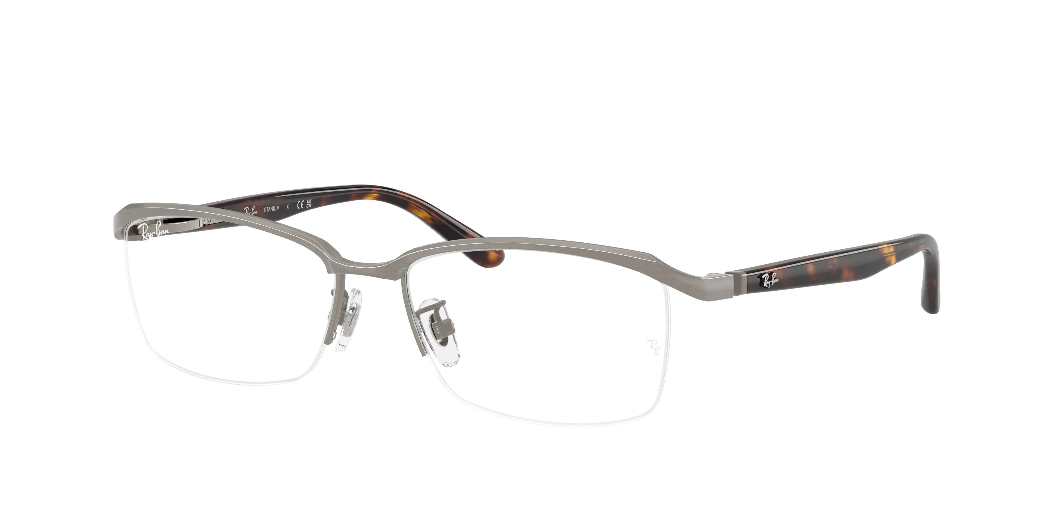 Ray - Ban RX8779D 1252 Montature da vista Titanio Grigio Trasparente Pillow Normale - immagine 1