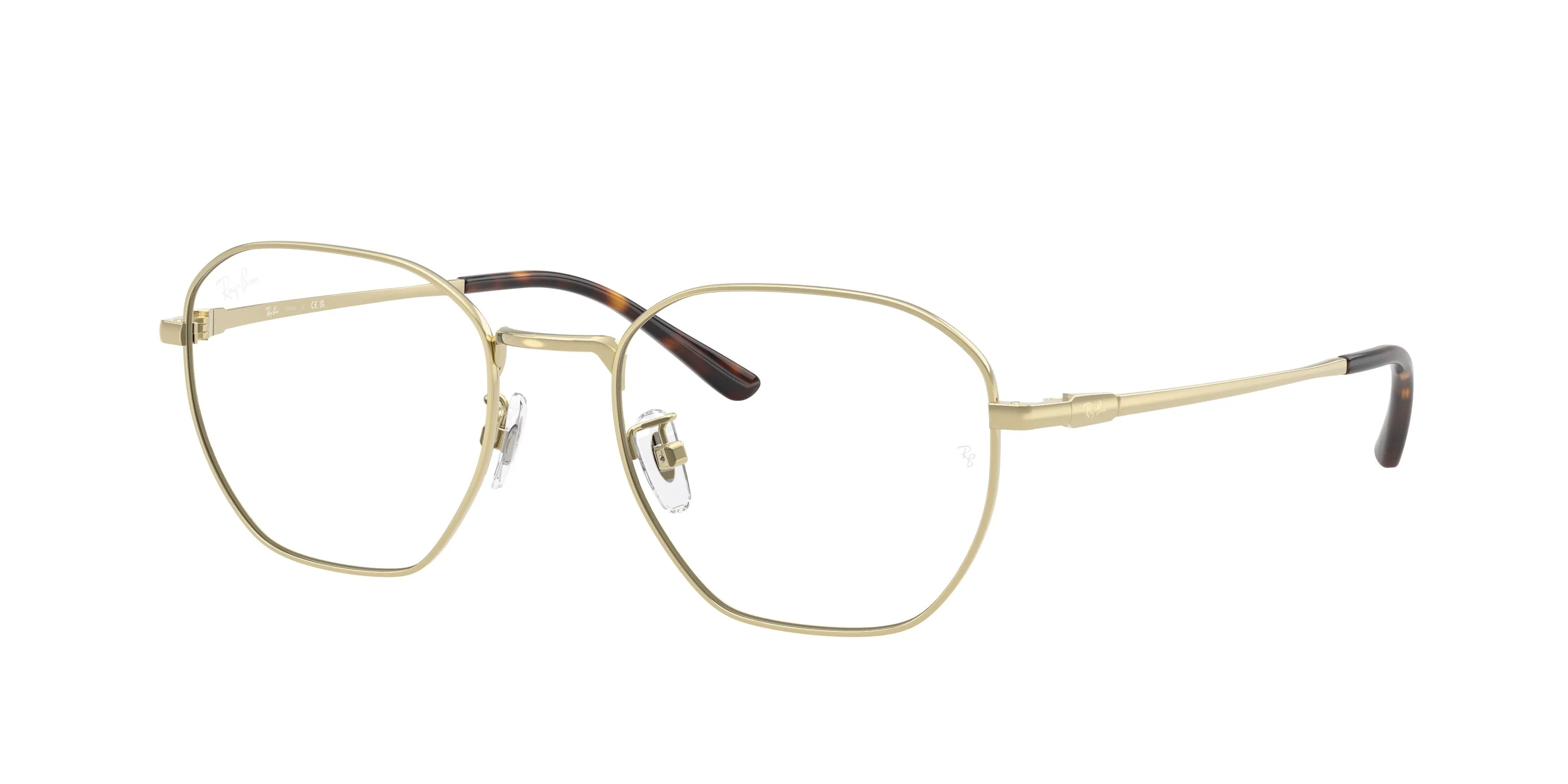 Ray - Ban RX8777D 1251 Montature da vista Titanio Oro Trasparente Geometrica Normale - immagine 1