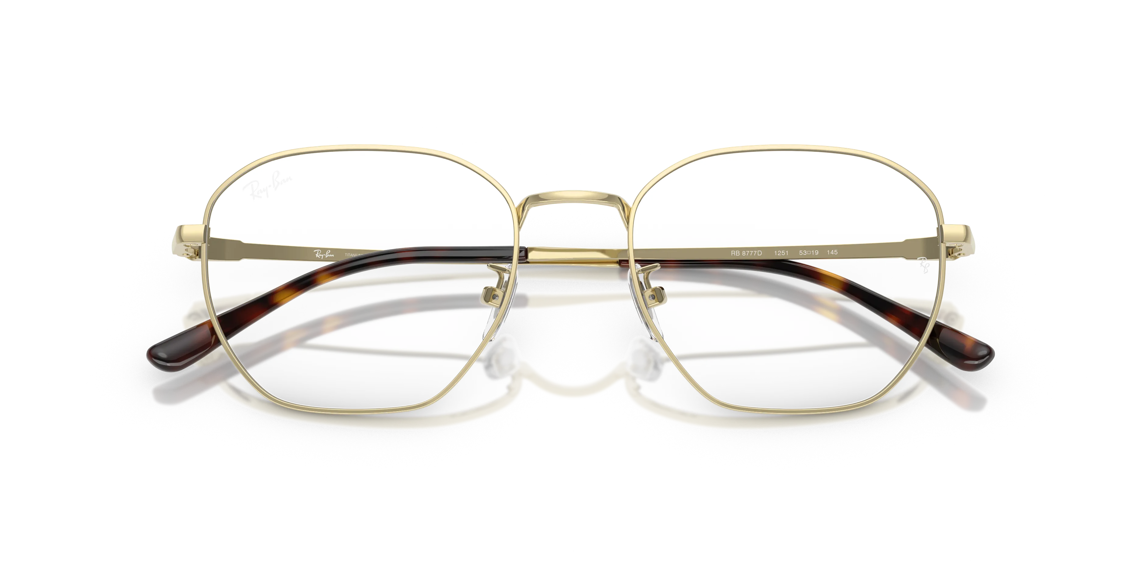 Ray - Ban RX8777D 1251 Montature da vista Titanio Oro Trasparente Geometrica Normale - immagine 2