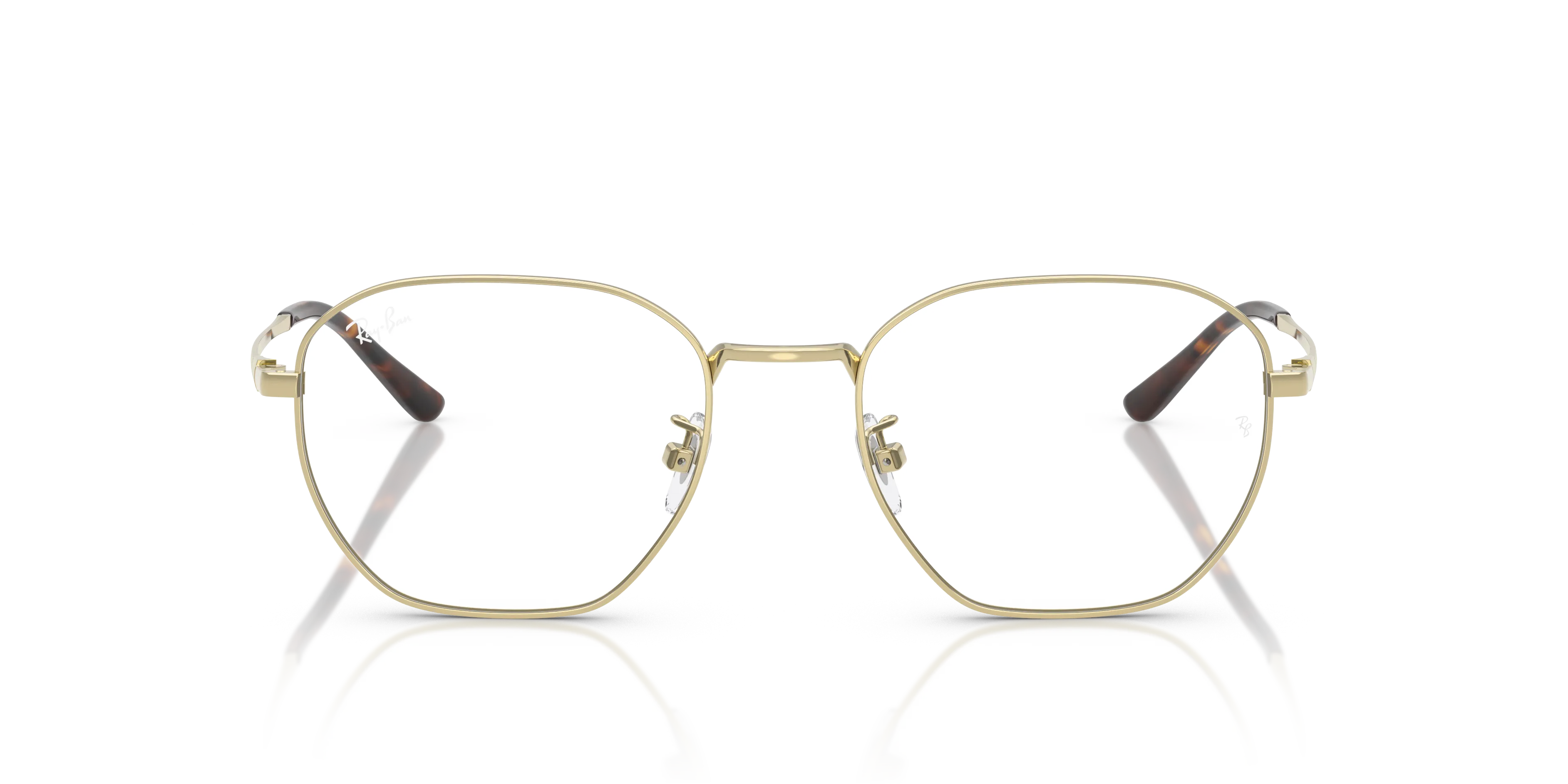 Ray - Ban RX8777D 1251 Montature da vista Titanio Oro Trasparente Geometrica Normale - immagine 3