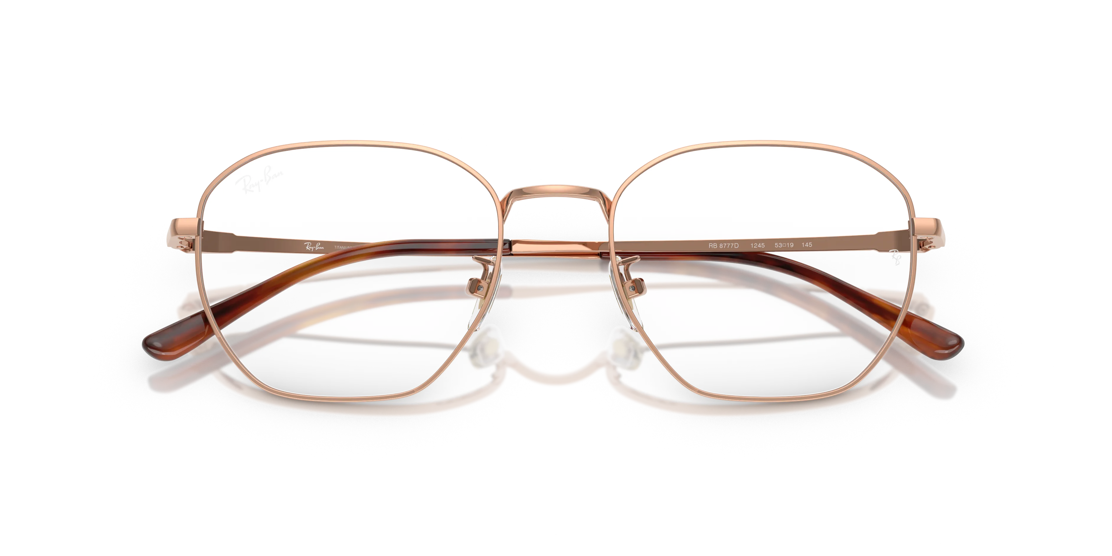 Ray - Ban RX8777D 1245 Montature da vista Titanio Bronzo Trasparente Geometrica Normale - immagine 2