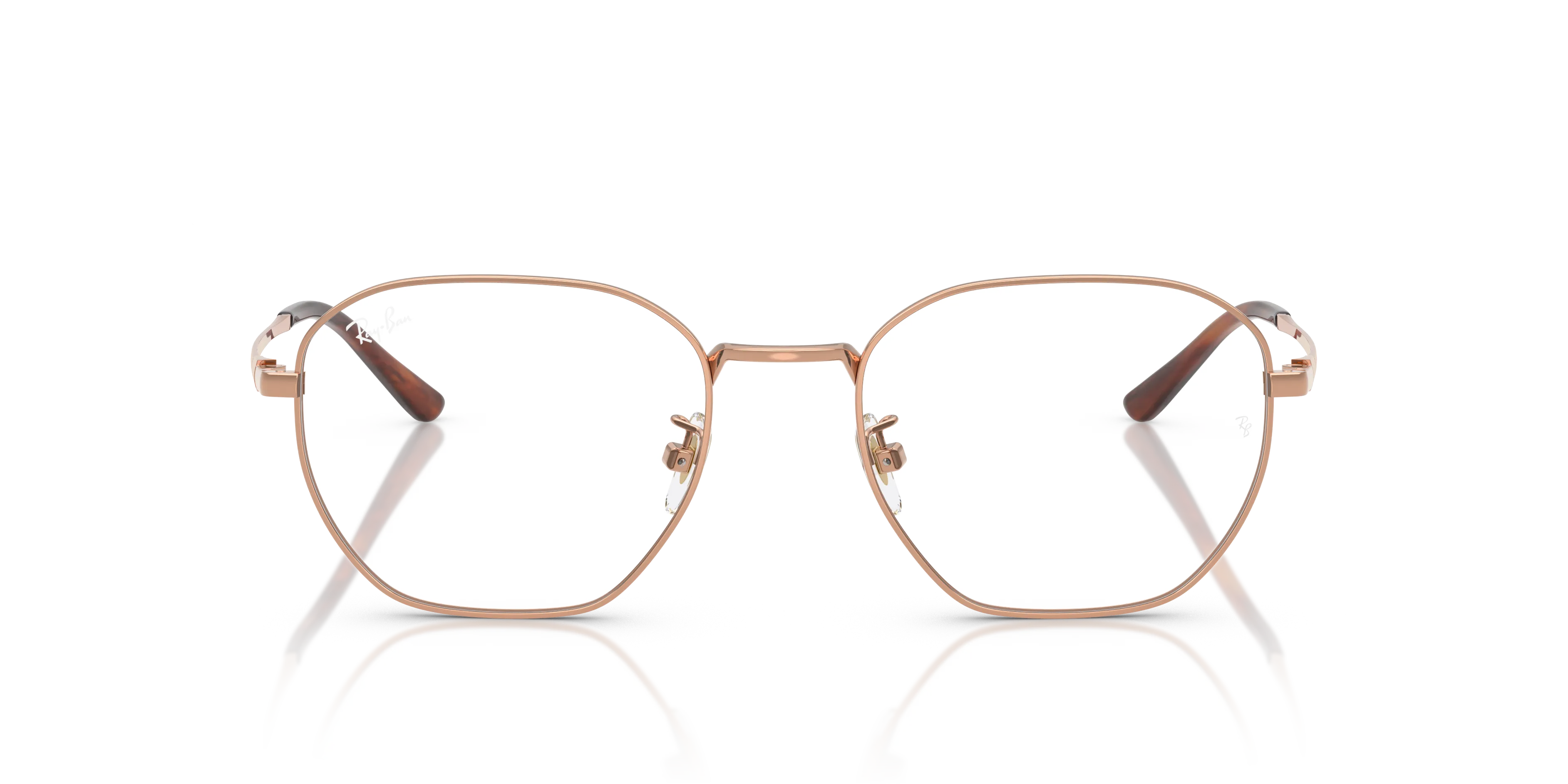 Ray - Ban RX8777D 1245 Montature da vista Titanio Bronzo Trasparente Geometrica Normale - immagine 3