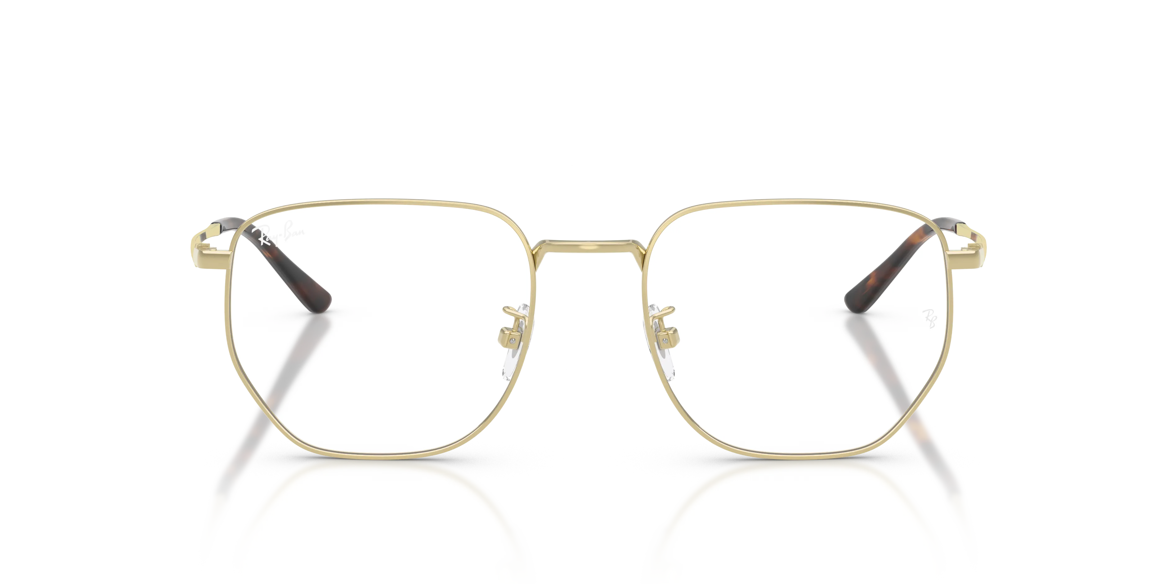 Ray - Ban RX8776D 1251 Montature da vista Titanio Oro Trasparente Geometrica Normale - immagine 3