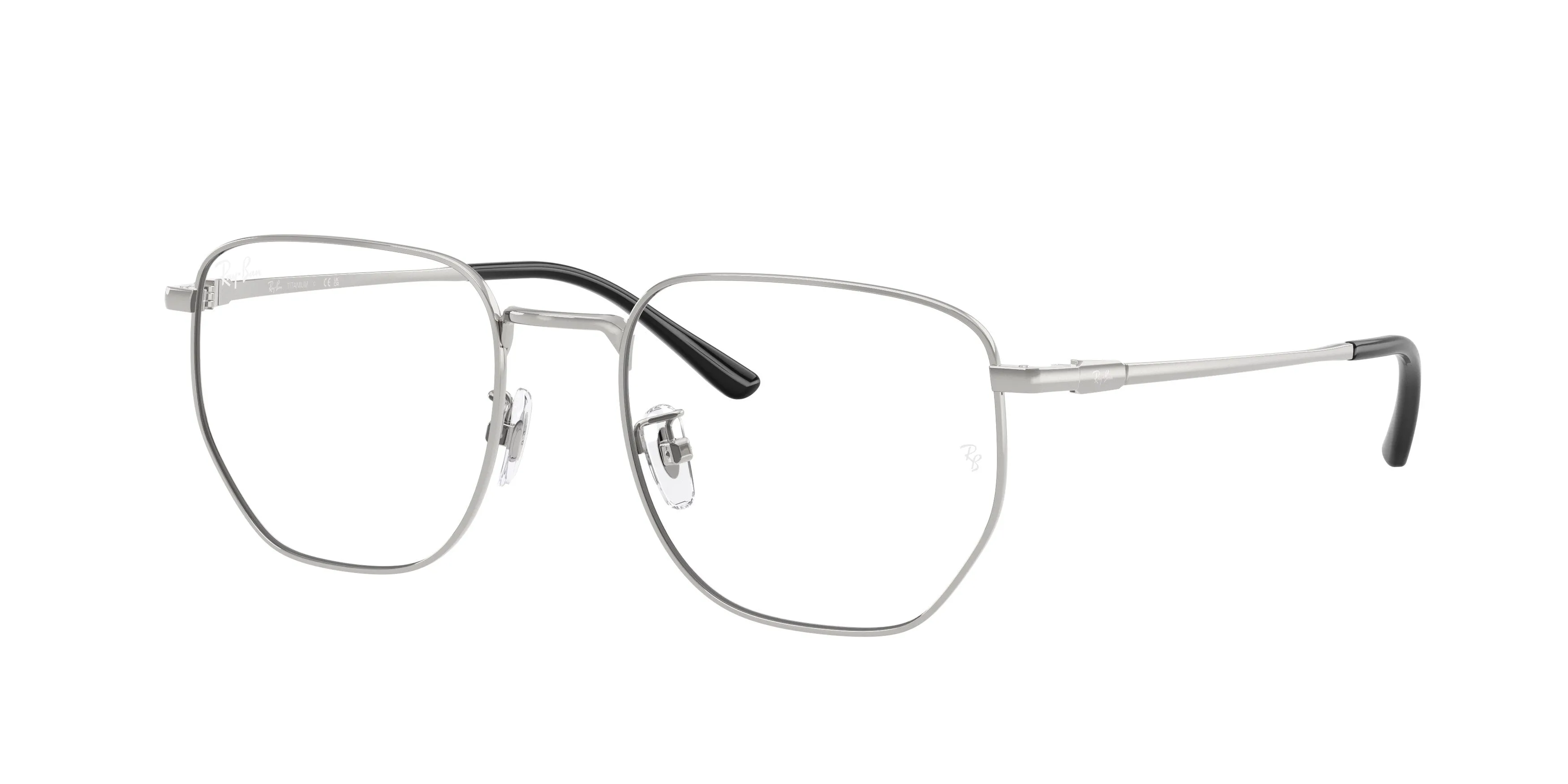 Ray - Ban RX8776D 1002 Montature da vista Titanio Argento Trasparente Geometrica Normale - immagine 1