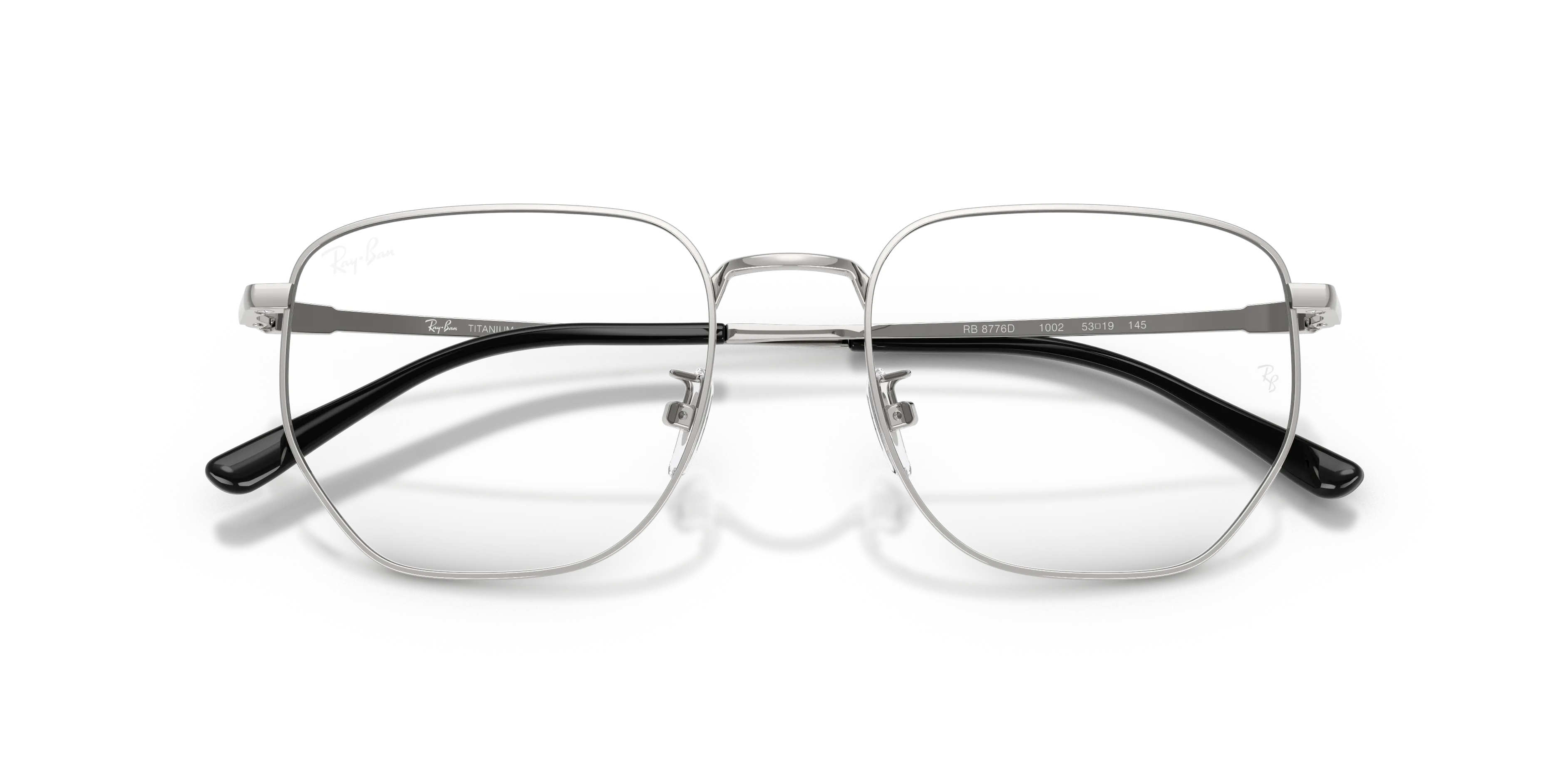 Ray - Ban RX8776D 1002 Montature da vista Titanio Argento Trasparente Geometrica Normale - immagine 2
