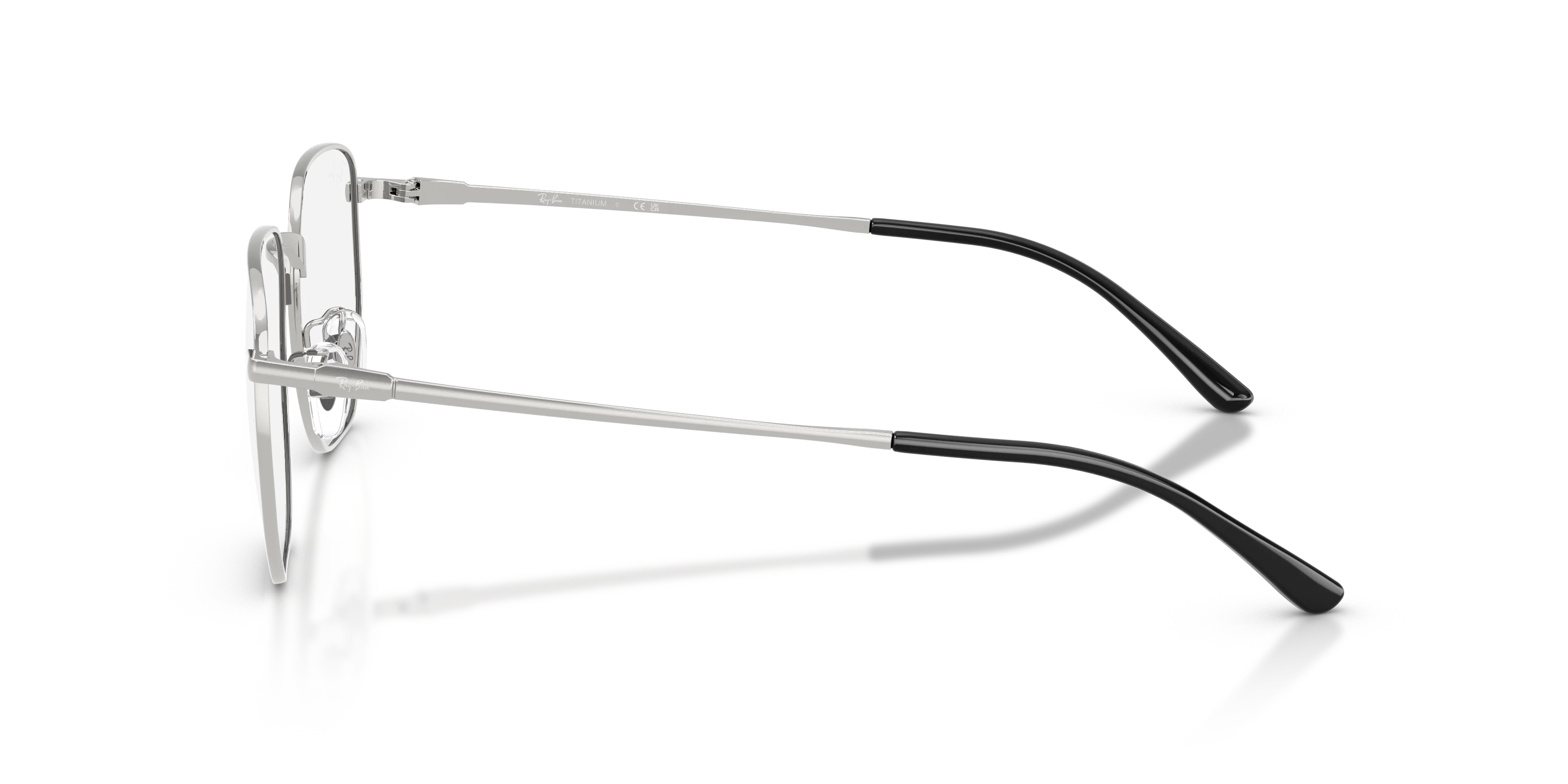 Ray - Ban RX8776D 1002 Montature da vista Titanio Argento Trasparente Geometrica Normale - immagine 4