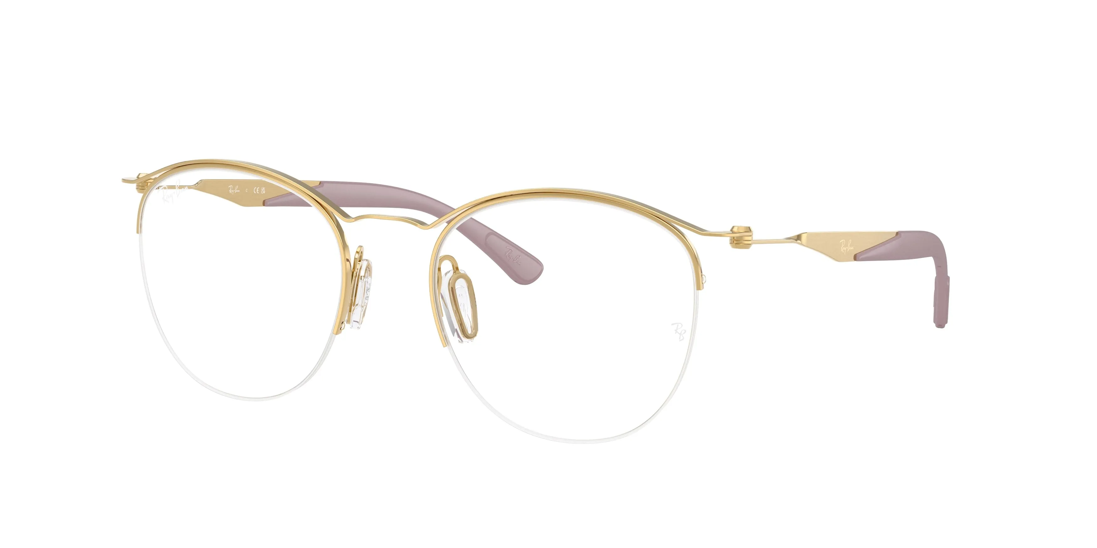 Ray - Ban RX7553 3218 Montature da vista Metallo Oro Trasparente Rotonda Normale - immagine 1