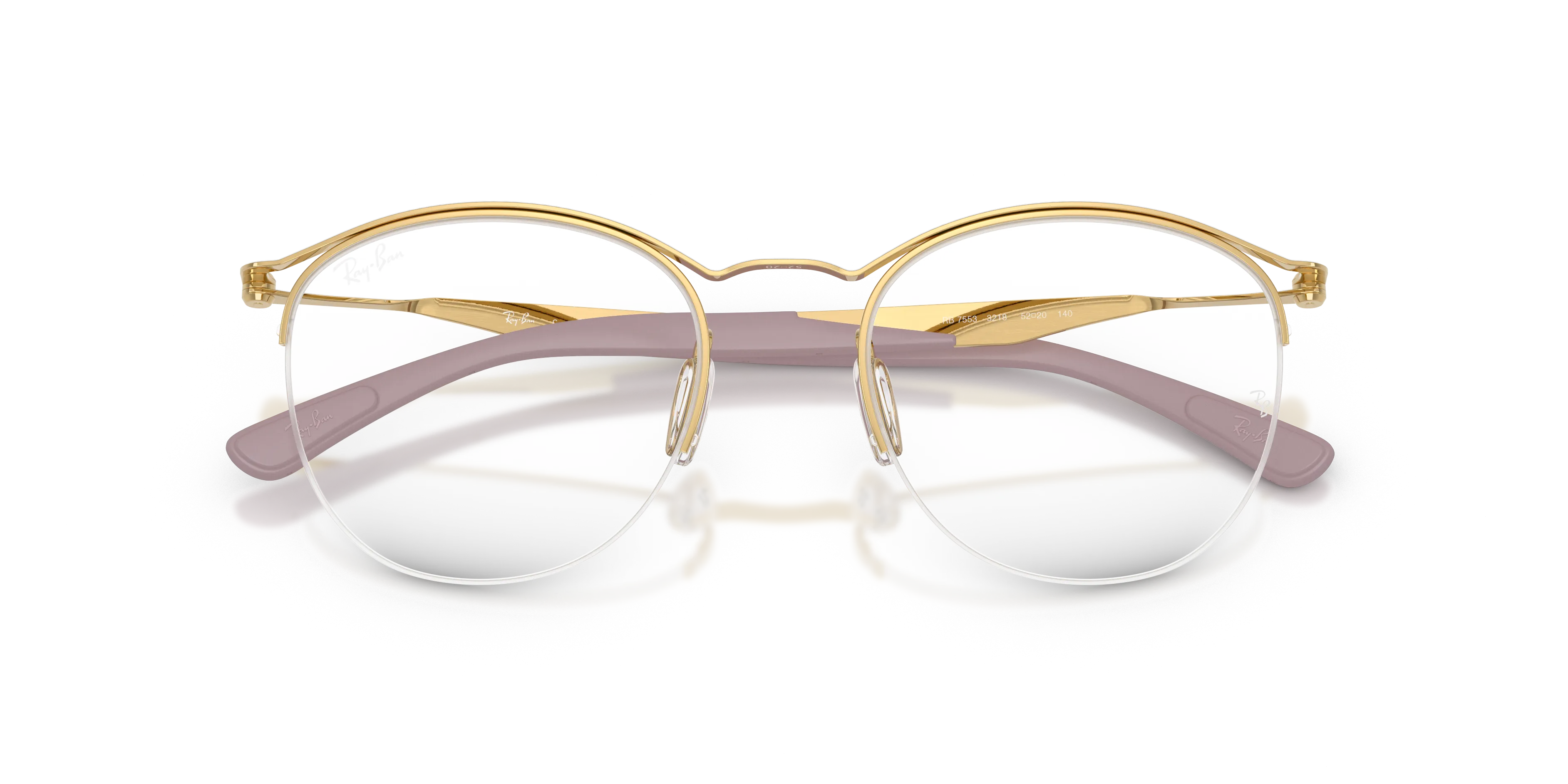 Ray - Ban RX7553 3218 Montature da vista Metallo Oro Trasparente Rotonda Normale - immagine 2