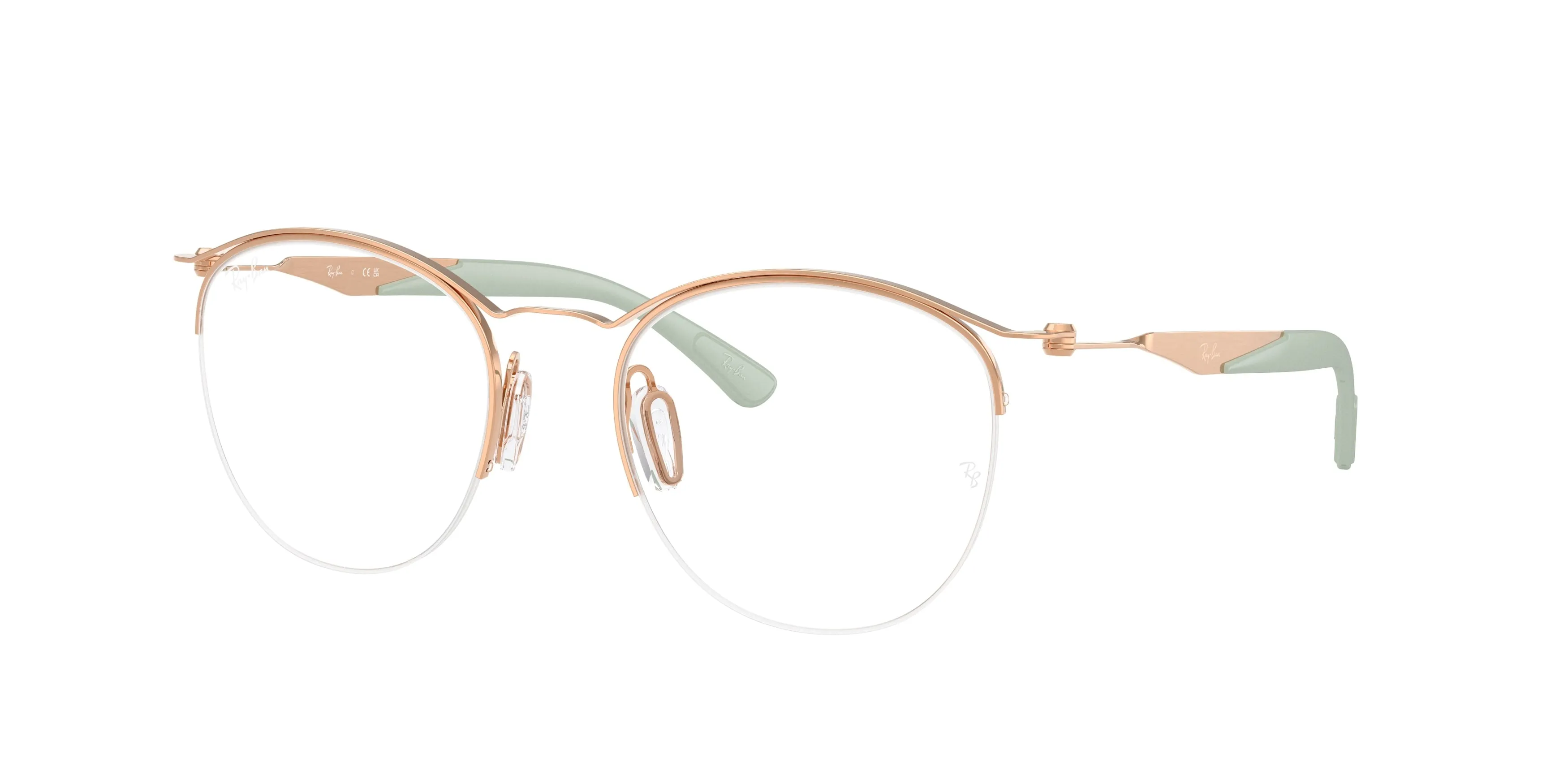 Ray - Ban RX7553 3217 Montature da vista Metallo Oro Trasparente Rotonda Normale - immagine 1