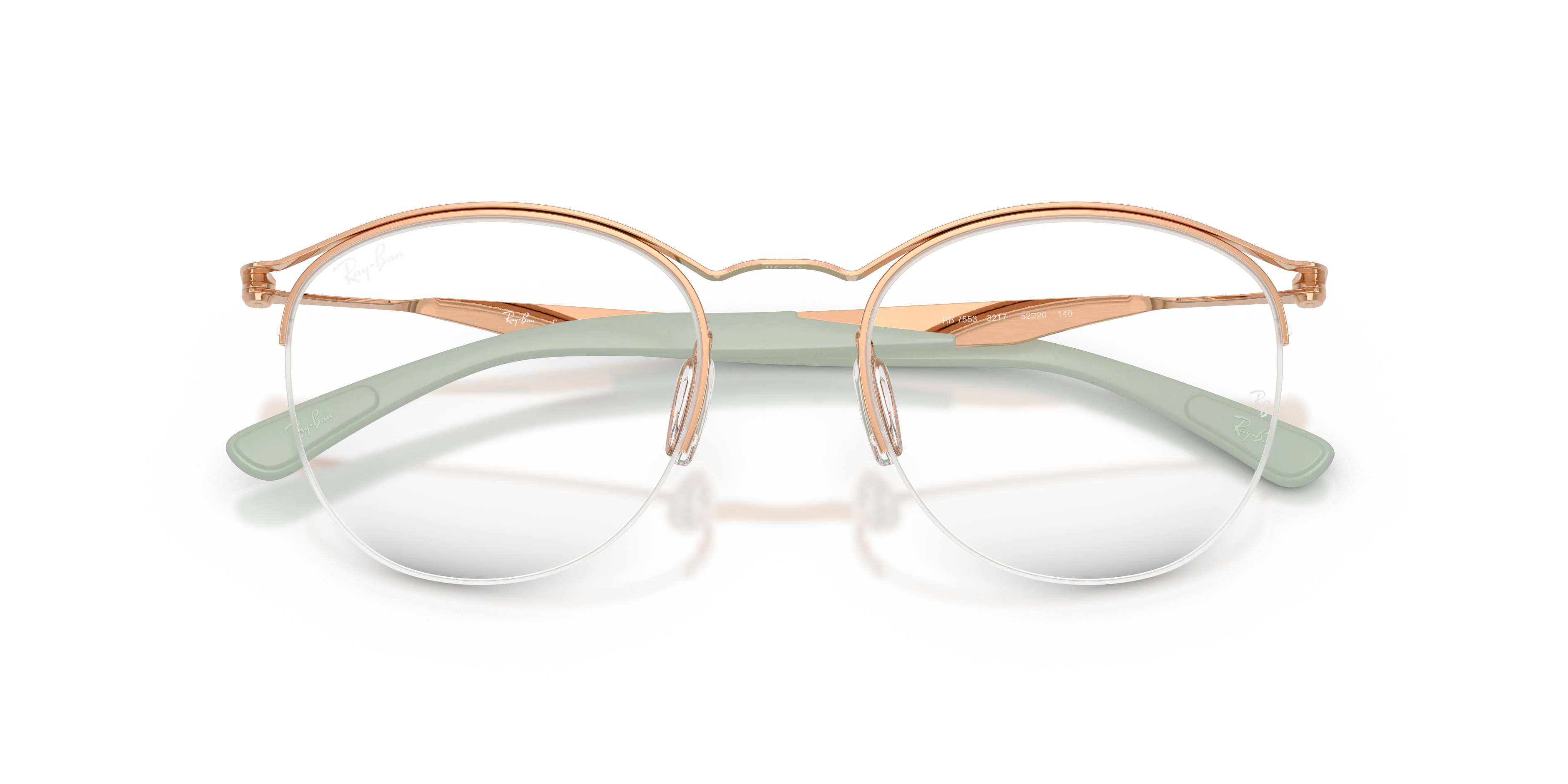 Ray - Ban RX7553 3217 Montature da vista Metallo Oro Trasparente Rotonda Normale - immagine 2