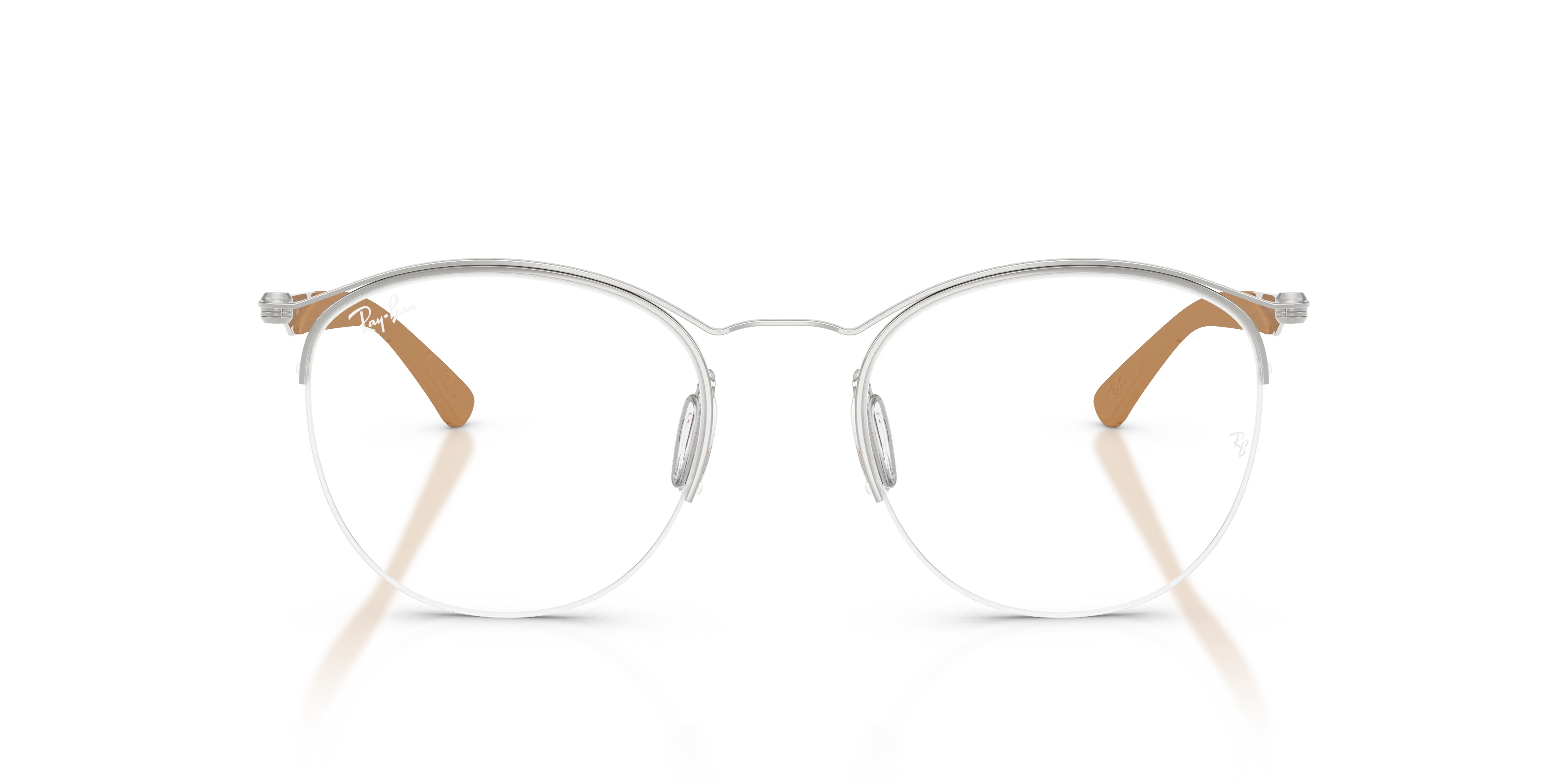 Ray - Ban RX7553 3216 Montature da vista Metallo Argento Trasparente Rotonda Normale - immagine 3
