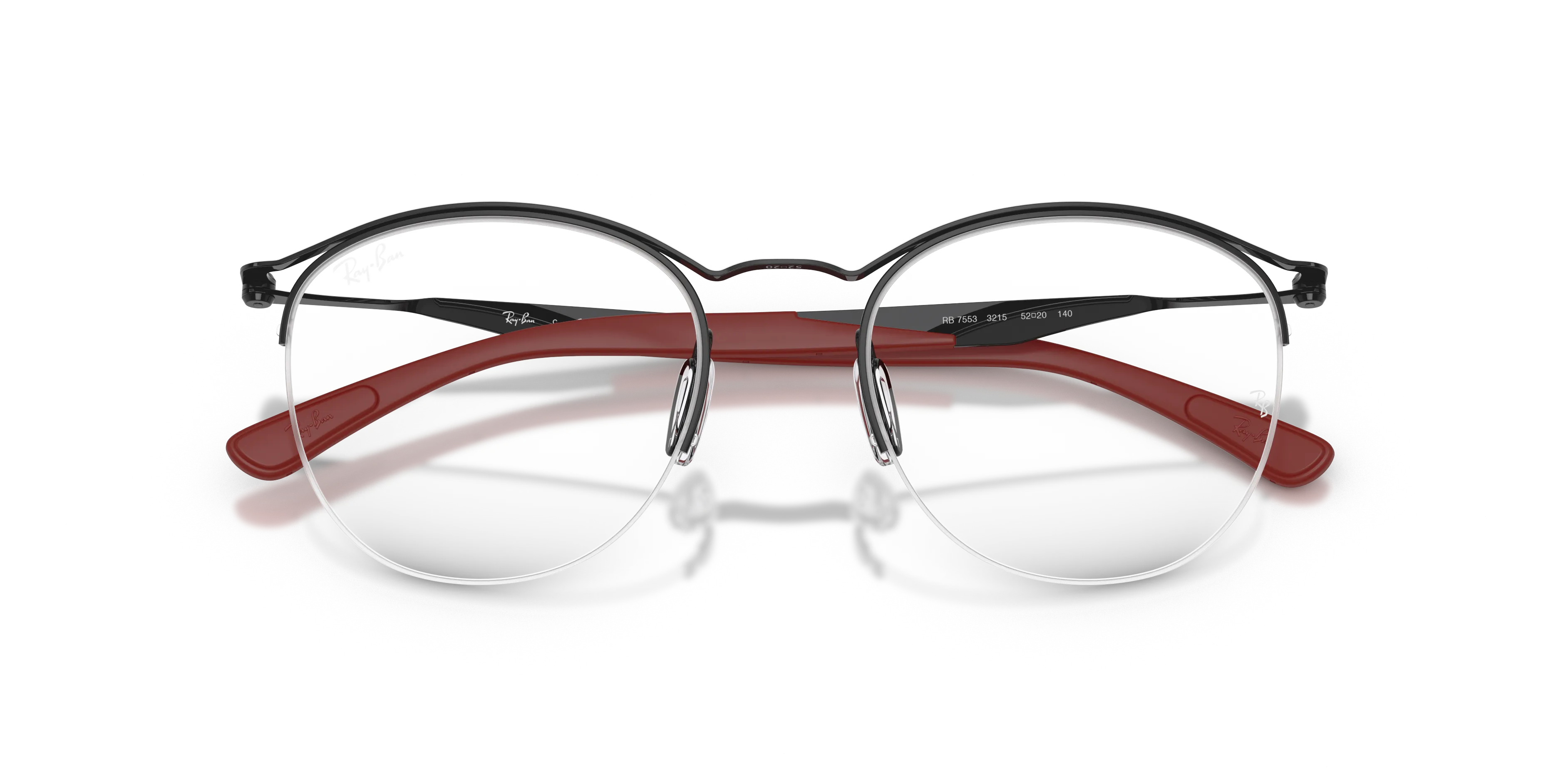 Ray - Ban RX7553 3215 Montature da vista Metallo Nero Trasparente Rotonda Normale - immagine 2