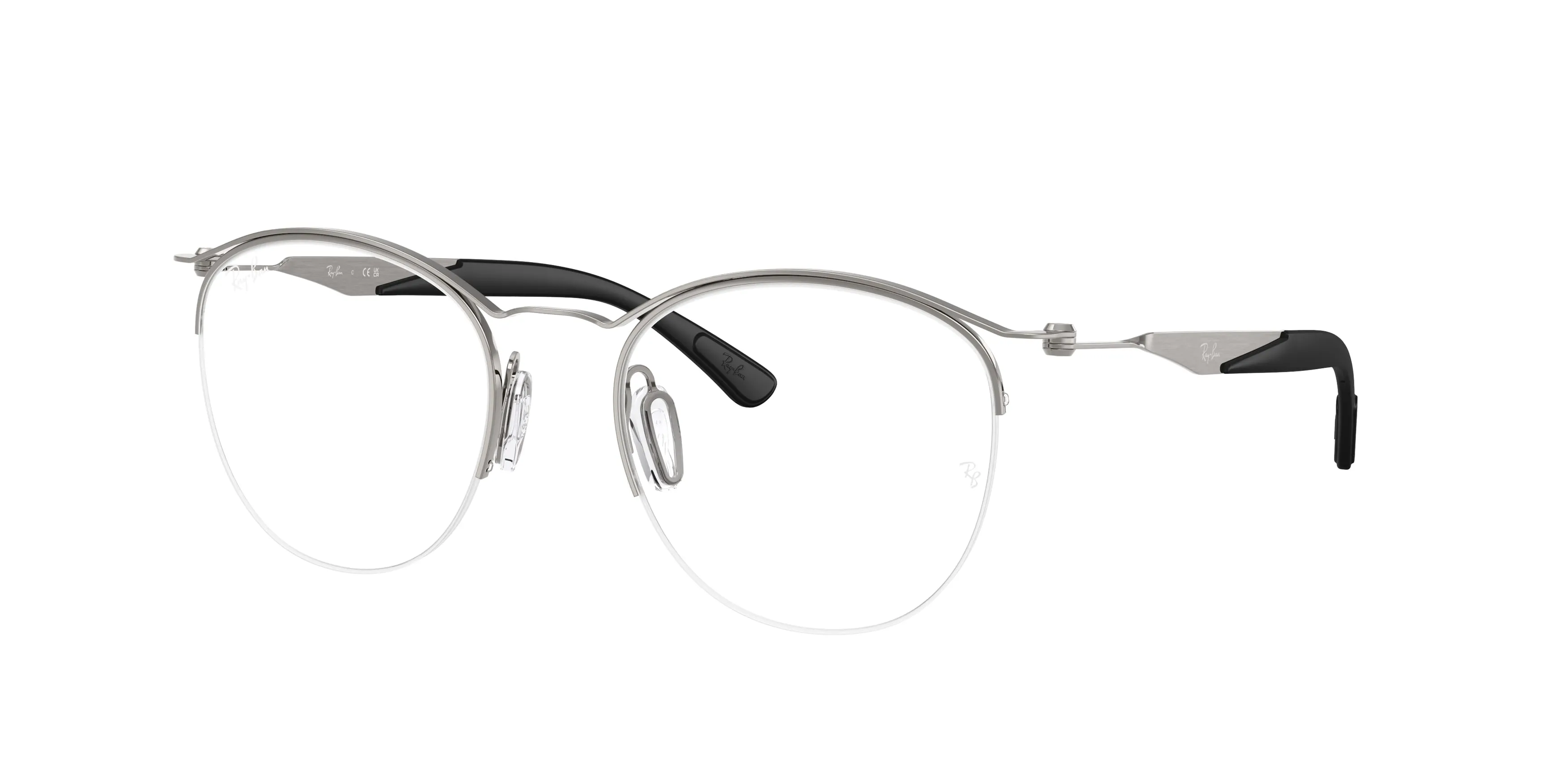 Ray - Ban RX7553 3214 Montature da vista Metallo Grigio Trasparente Rotonda Normale - immagine 1