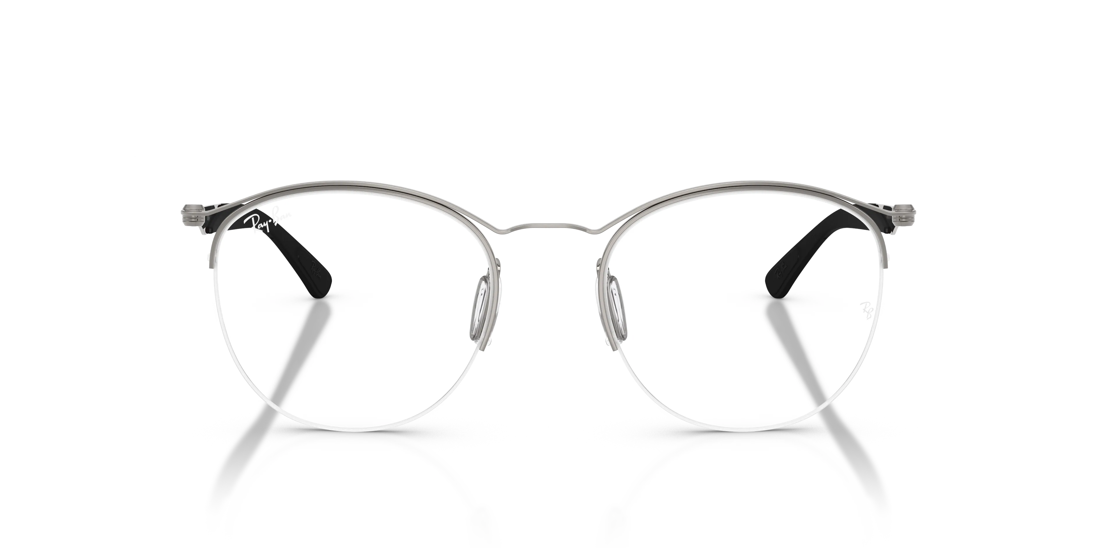 Ray - Ban RX7553 3214 Montature da vista Metallo Grigio Trasparente Rotonda Normale - immagine 3
