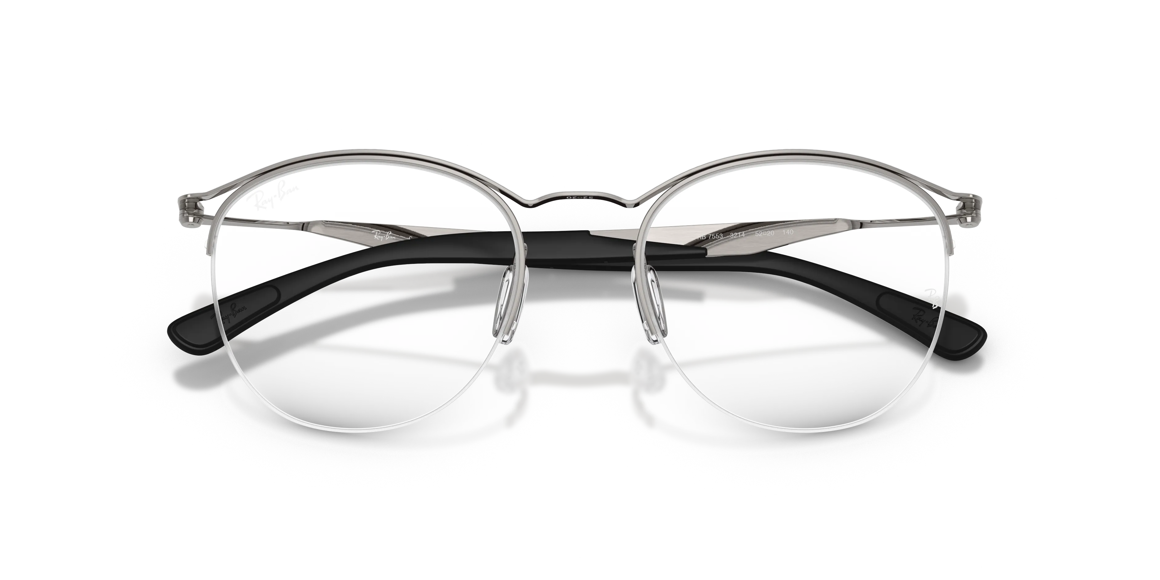 Ray - Ban RX7553 3214 Montature da vista Metallo Grigio Trasparente Rotonda Normale - immagine 2