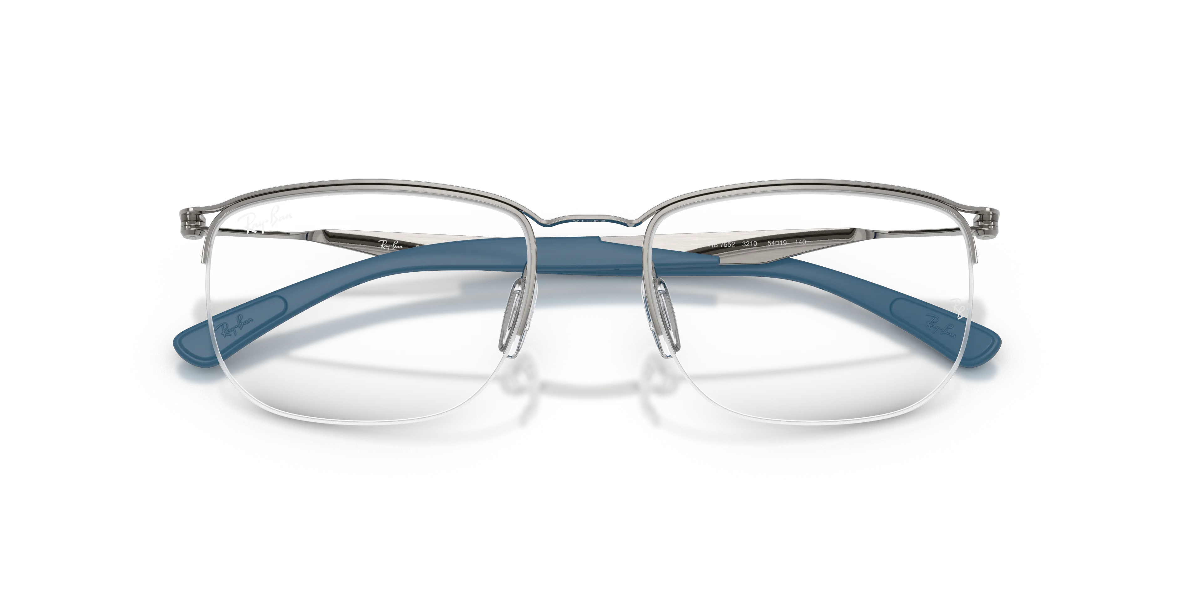 Ray - Ban RX7552 3210 Montature da vista Metallo Grigio Trasparente Squadrata Normale - immagine 2